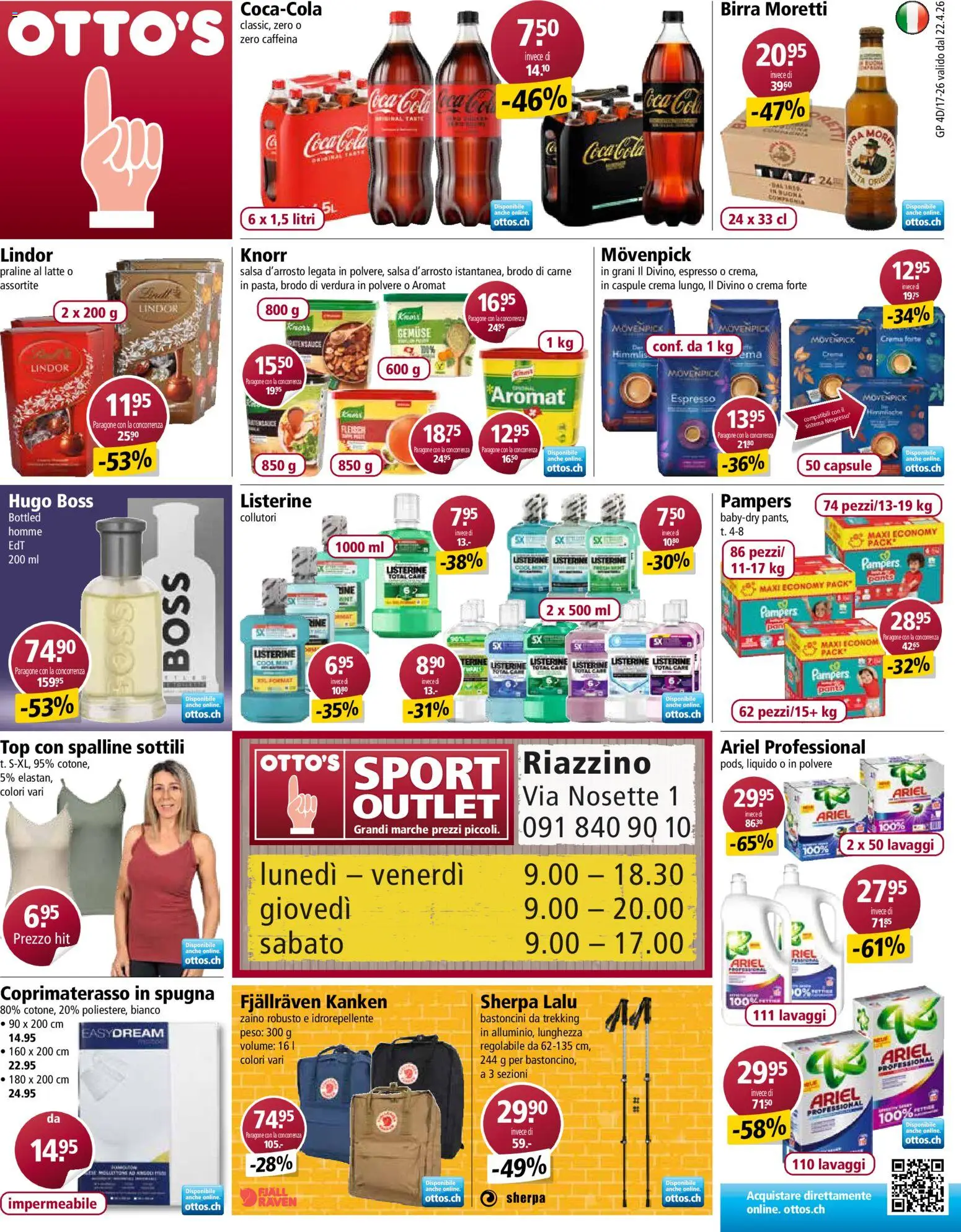 Otto's aktionen IT – gültig ab 22.04.2026 | Seite: 1 | Produkte: Coca Cola, Gemüse, Top, Pampers