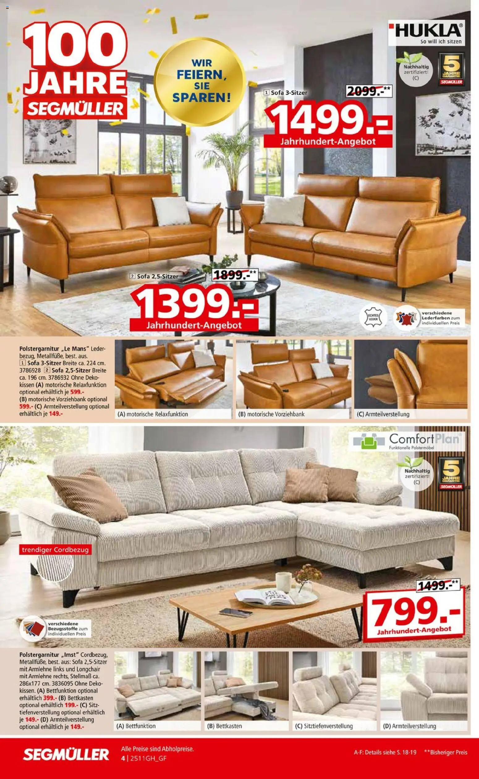 Segmüller Prospekt 	 – gültig ab 01.11.2025 | Seite: 4 | Produkte: Kissen, Sofa