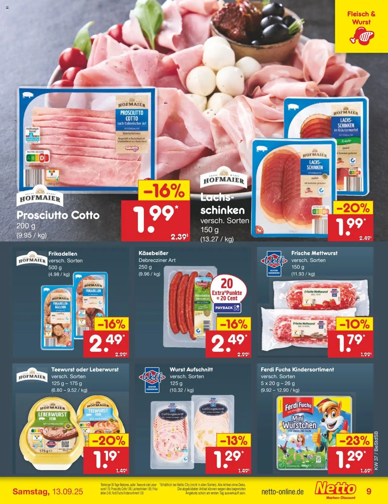 Netto Marken-Discount Prospekt 	 – gültig ab 08.09.2025 | Seite: 11 | Produkte: Wurst, Schinken, Schweinefleisch, Fleisch