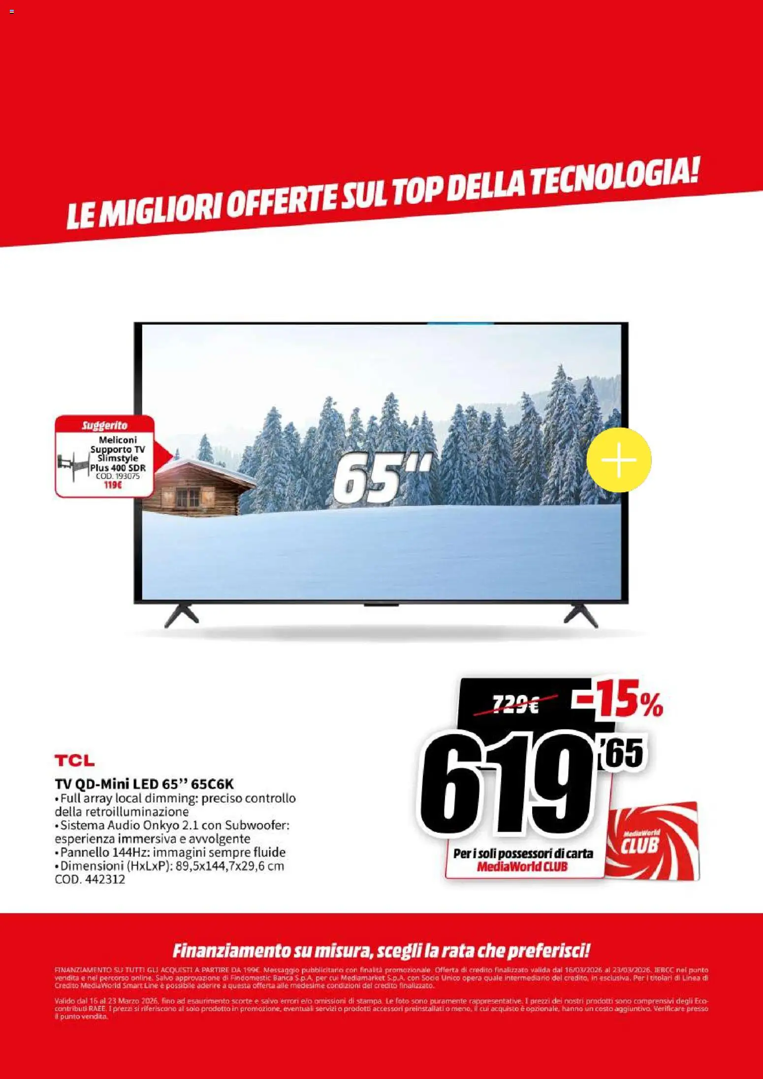 Volantino Media World del 16.03.2026 | Pagina: 3 | Prodotti: Top, TV, Audio