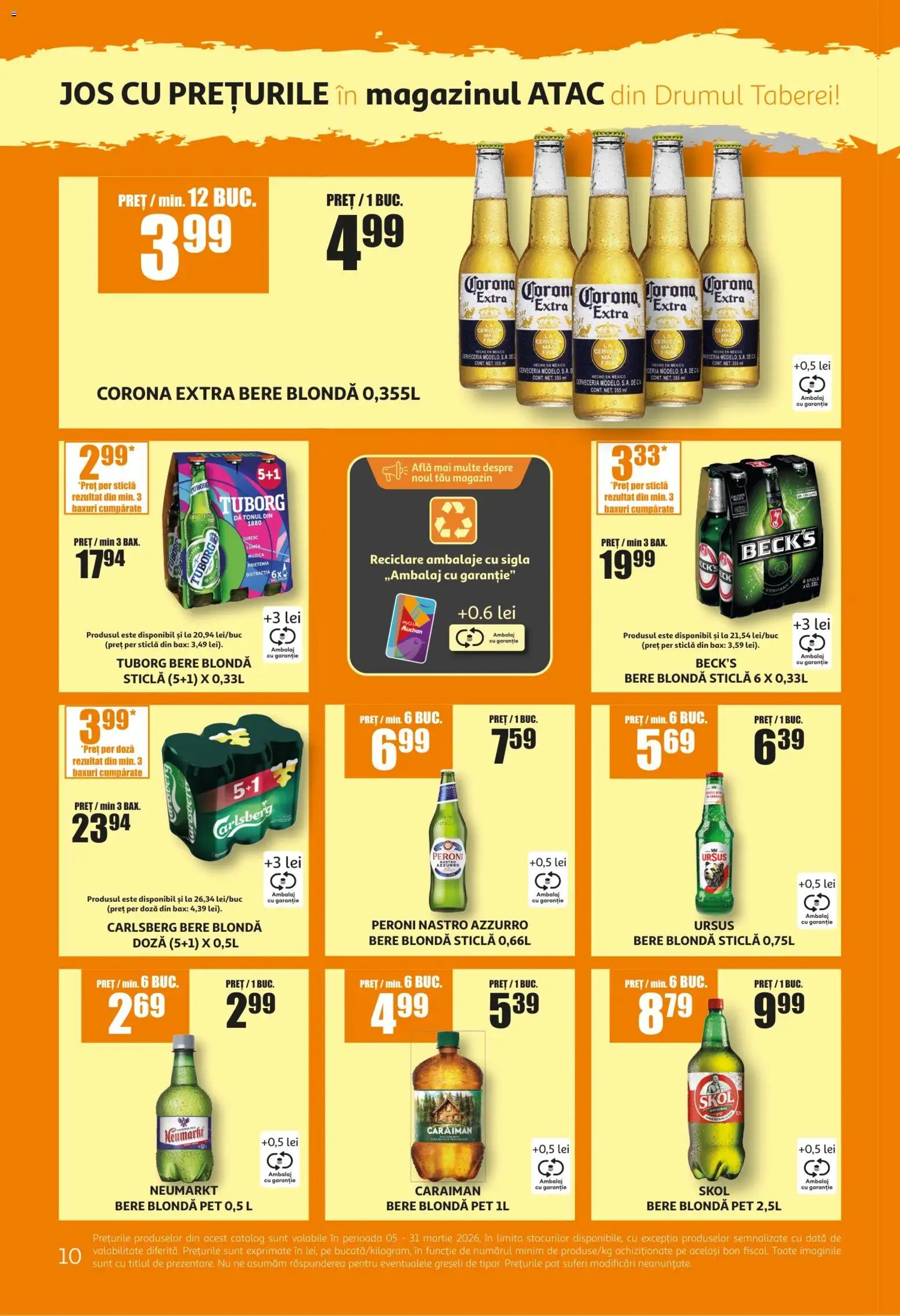 Noul catalog ATAC – valabil de la 05.03.2026 | Pagină: 10 | Produse: Klozet koku giderici, Bere