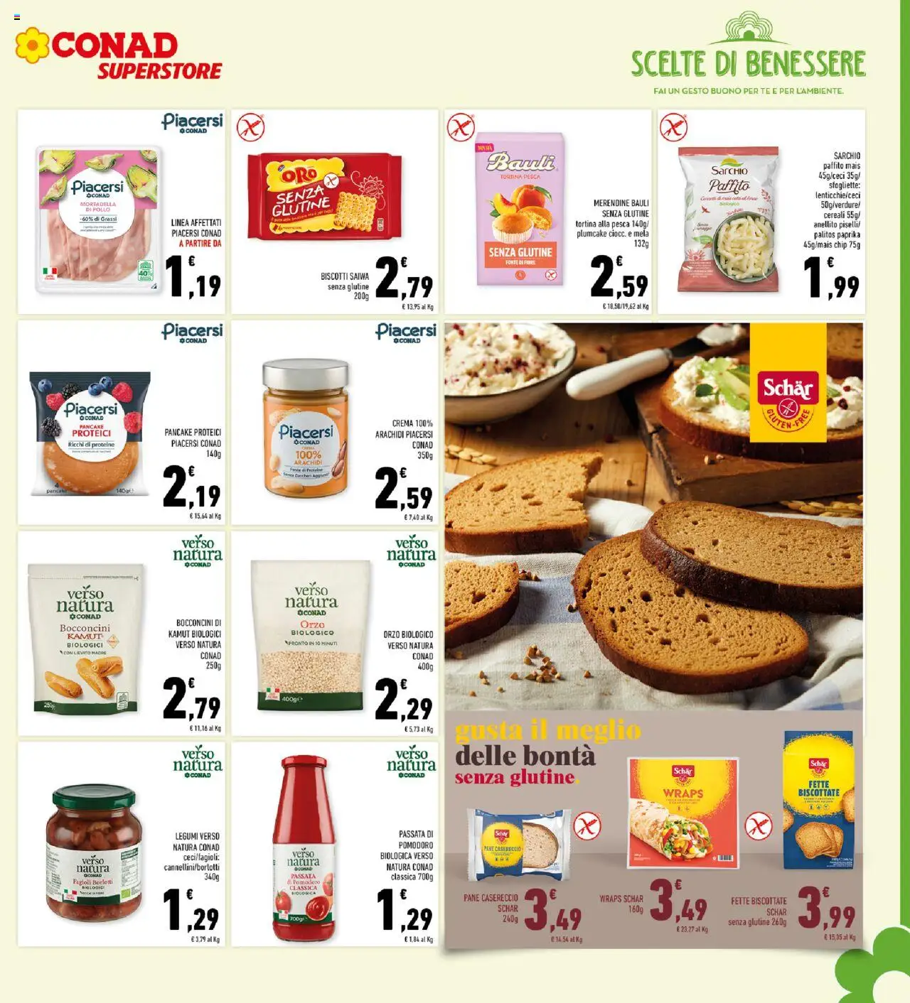 Volantino Conad del 27.08.2025 | Pagina: 13 | Prodotti: Pane, Pollo, Biscotti, Fette biscottate