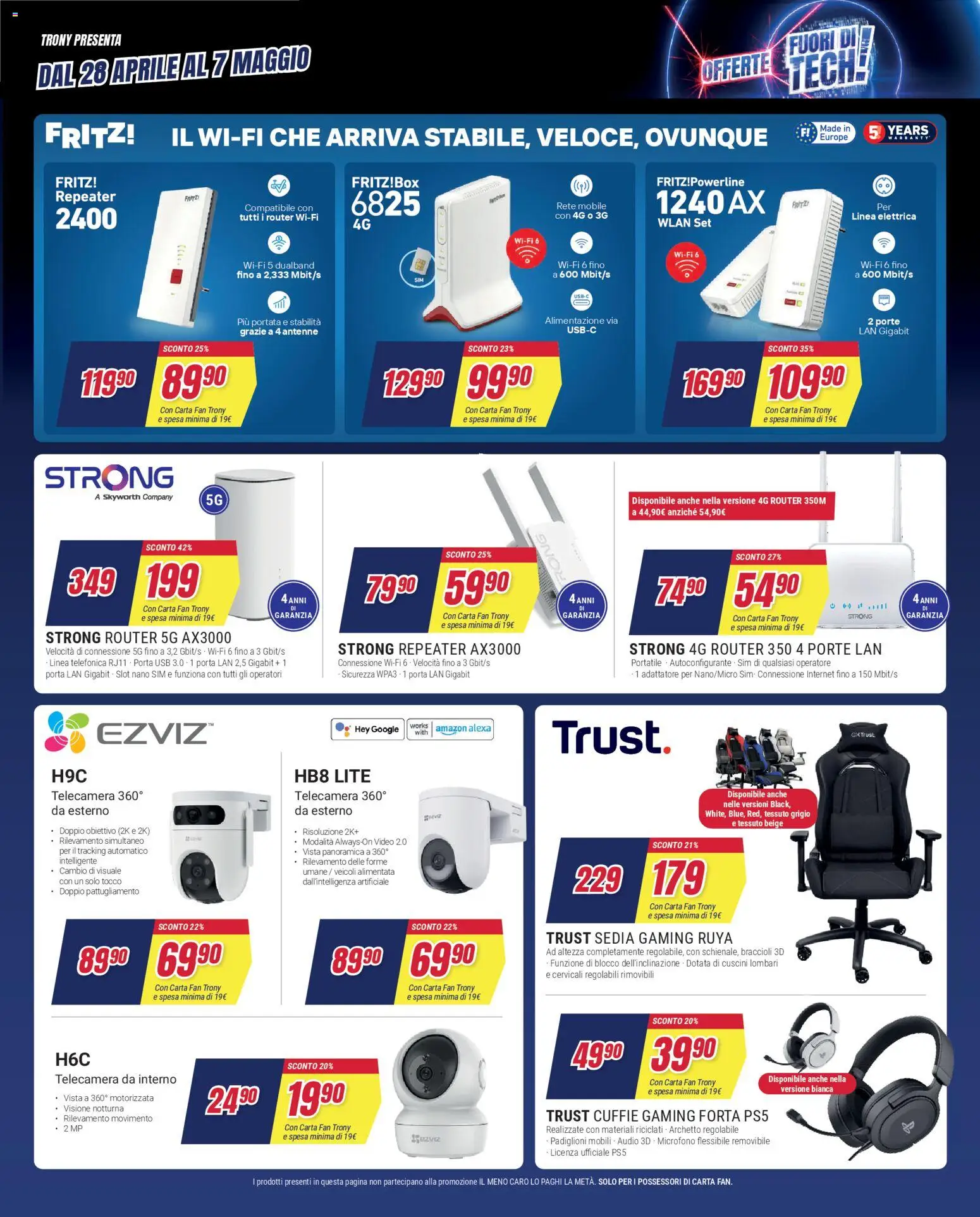 Volantino Trony del 28.04.2026 | Pagina: 35 | Prodotti: Video, Cuffie, Adattatore, Sedia