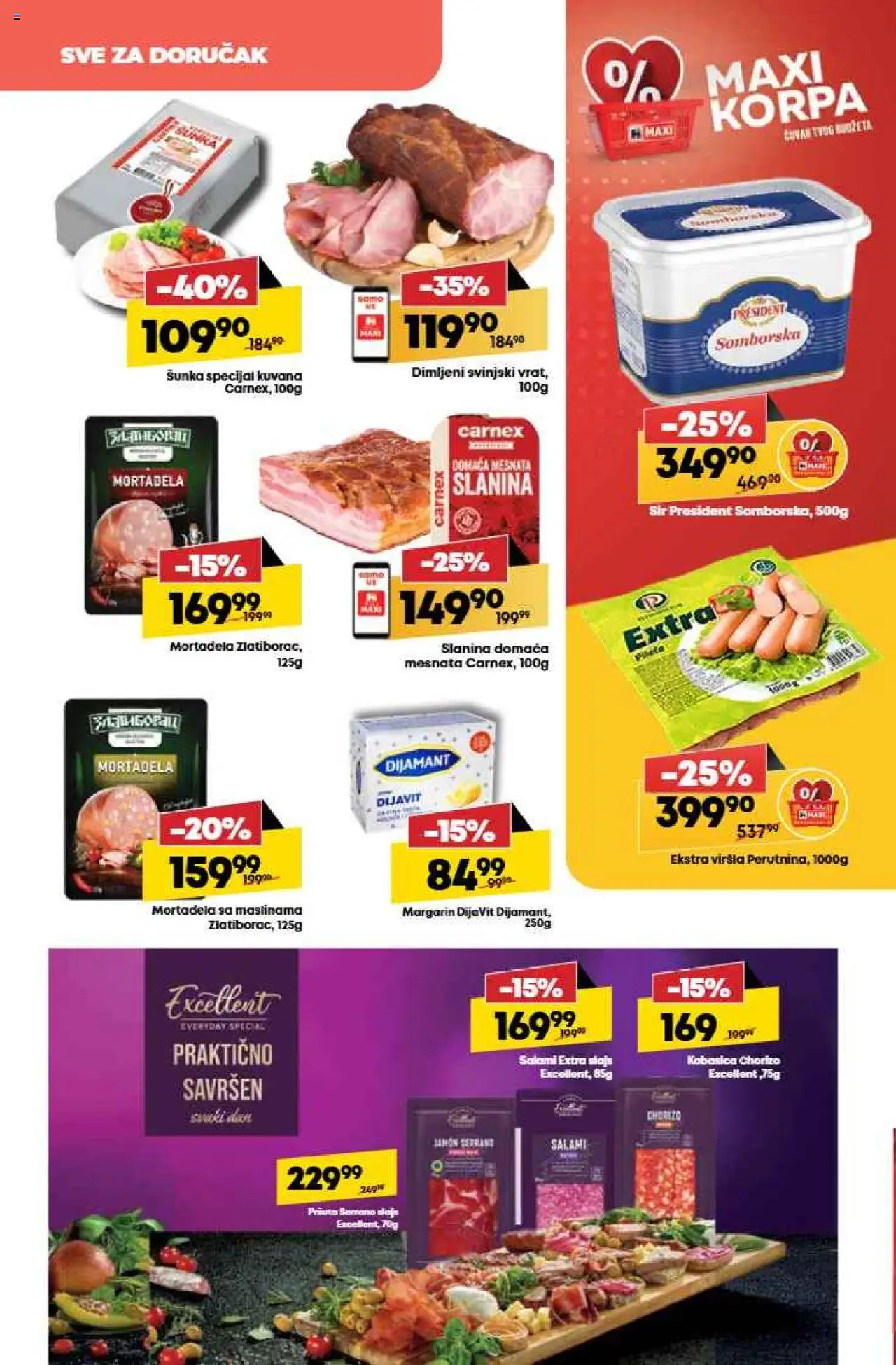 Mega Maxi katalog - važi od 31.07.2025 | Strana: 20 | Proizvode: Mortadela, Margarin, Sir, Slanina