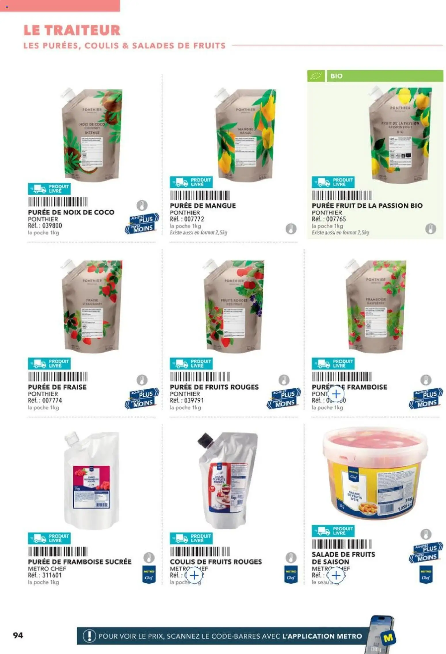 {H1} | Page: 94 | Produits: Framboise, Fruit de la passion, Noix de coco, Noix