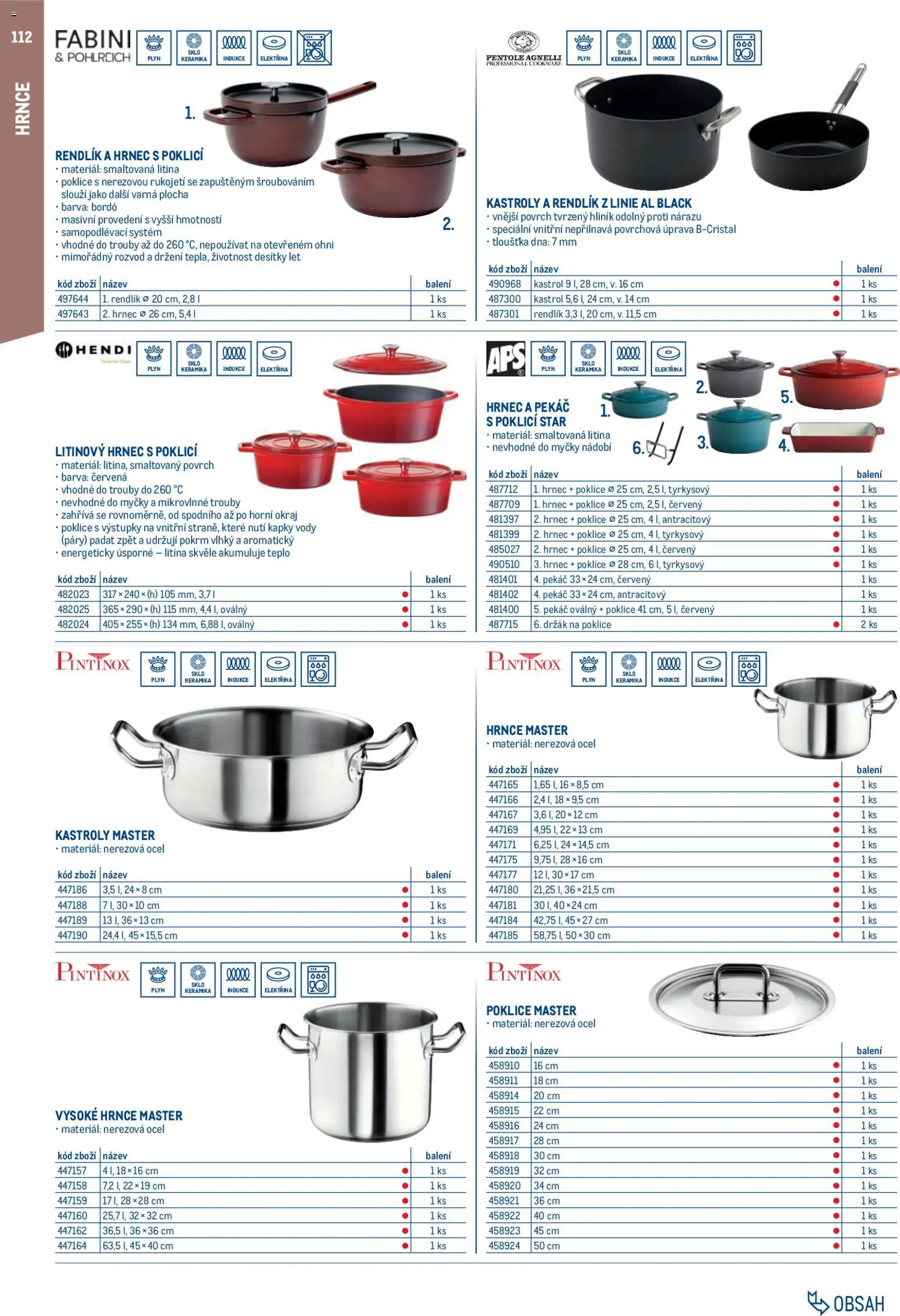 Makro leták - Gastro vybavení a zařízení od 01.02.2026 | Strana: 112 | Produkty: Hrnce, Nádobí, Pekáč, Hrnec