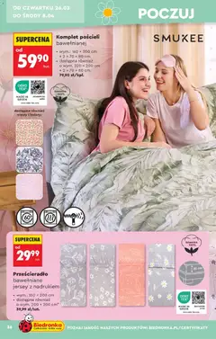 Pogląd oferty "Prześcieradło bawełniane jersey, wym.: 160 x 200 cm; dostępne również o wym. 200 x 200 cm* 36,99 zł/szt." - ważna od 21.03.2026 | Strona: 38