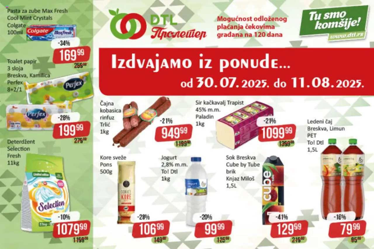 Metalac Proleter katalog - važi od 30.07.2025 | Strana: 3 | Proizvode: Toalet papir, Sir, Limun, Čaj