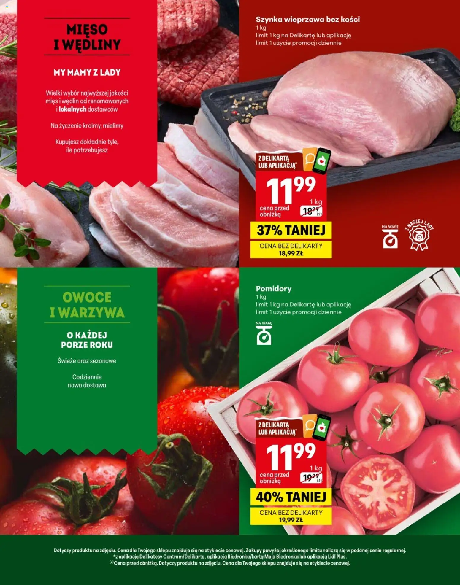 Delikatesy Centrum Gazetka - Warszawa Otwarcie od 29.01.2026 | Strona: 2 | Produkty: Szynka wieprzowa, Szynka, Wędliny, Pomidory