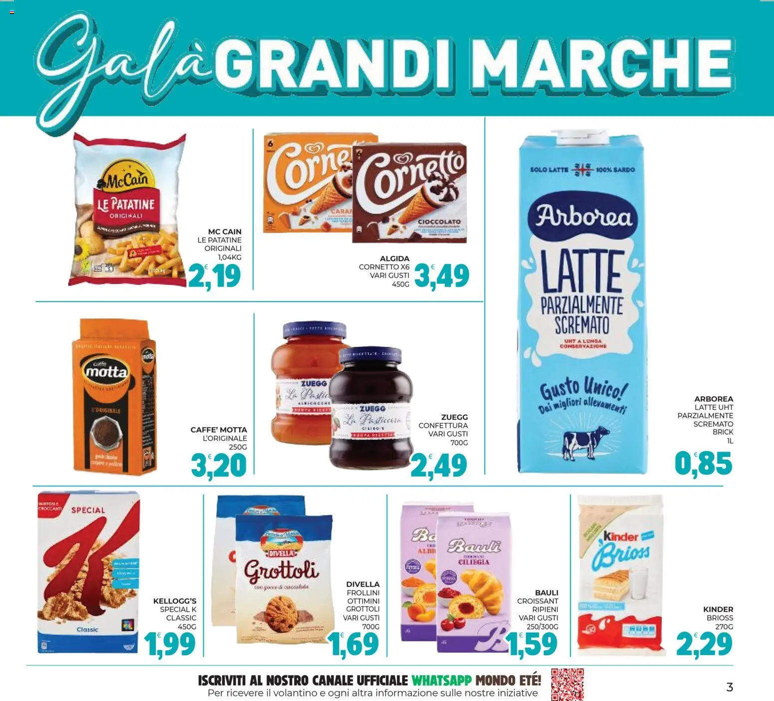 Volantino Eté del 29.04.2026 | Pagina: 3 | Prodotti: Cioccolato, Patatine, Croissant, Frollini