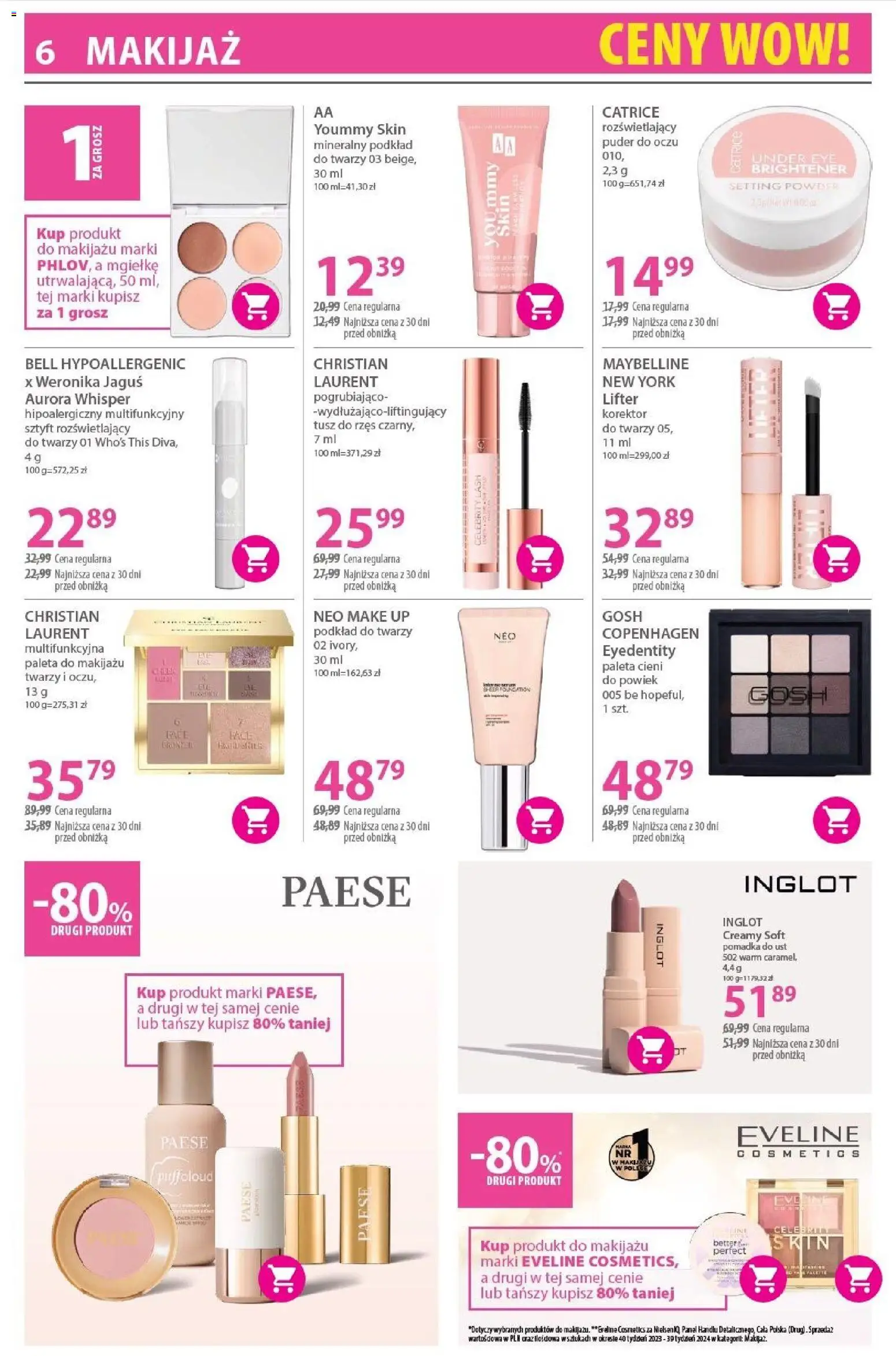 Hebe Gazetka od 16.01.2026 | Strona: 6 | Produkty: Bell, Makijaż, Tusz do rzęs, Pomadka do ust
