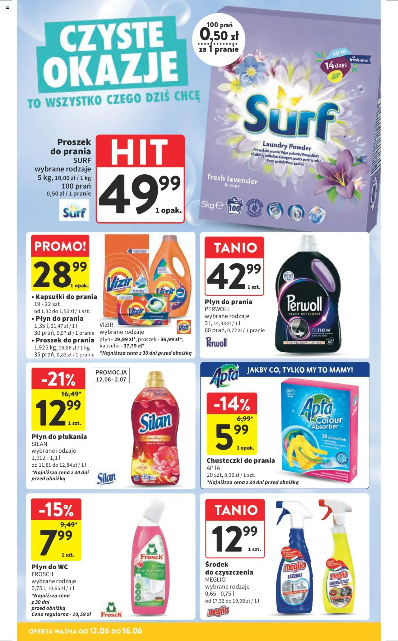 Intermarche Gazetka od 12.06.2025 | Strona: 40 | Produkty: Kapsułki do prania Vizir, Meglio, Płyn do prania Perwoll, Detergent