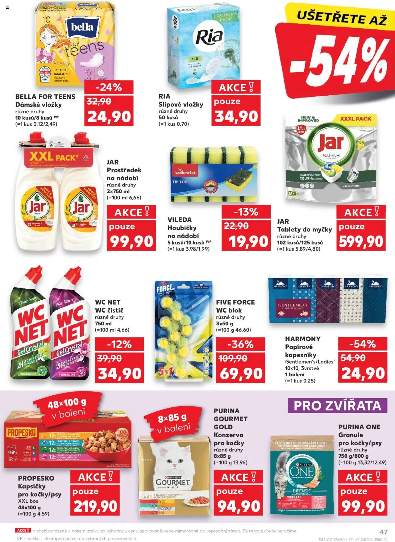 Kaufland leták - Praha 8 od 23.07.2025 | Strana: 47 | Produkty: Box, Purina, Granule, Wc