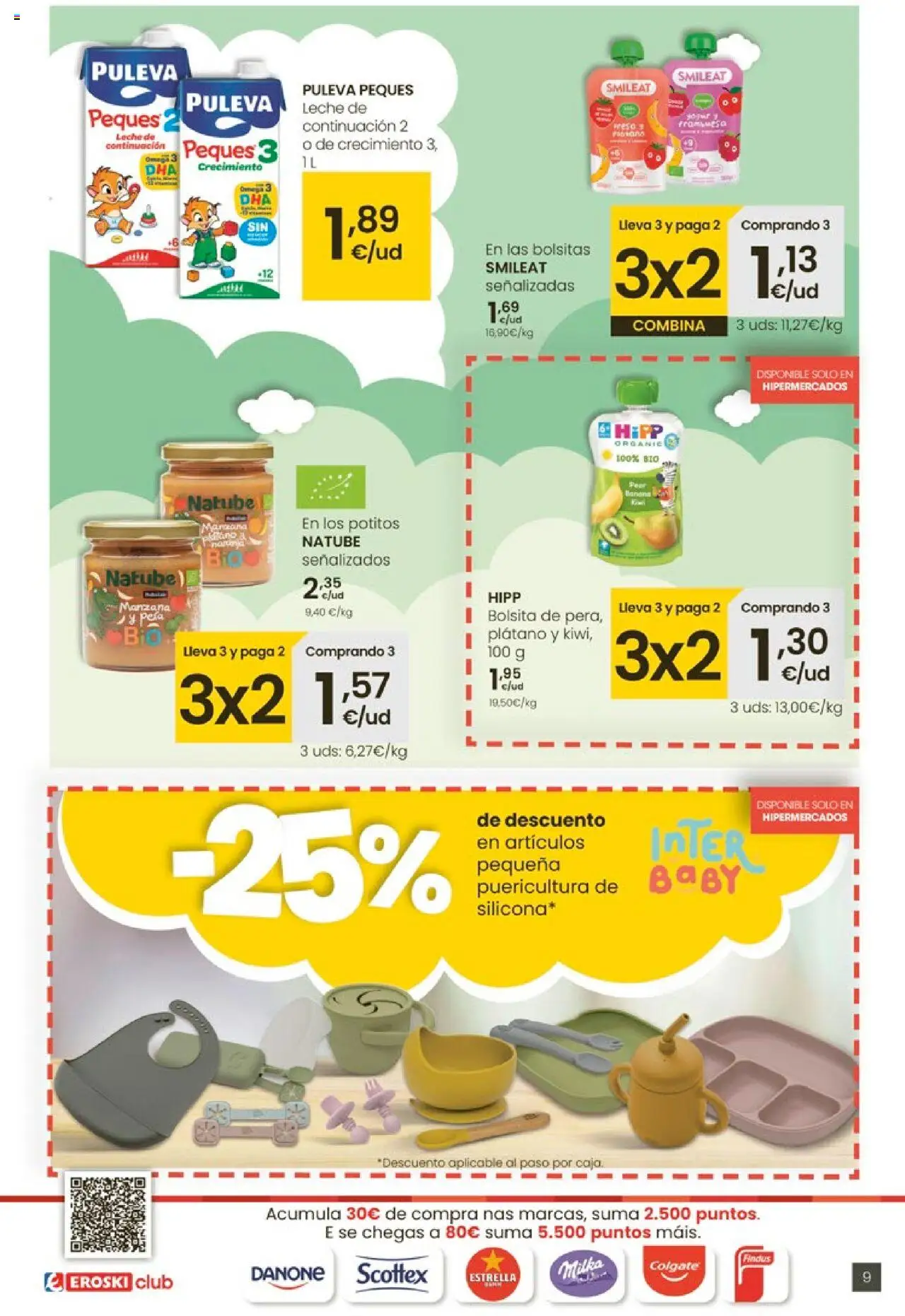 Eroski - Oh Que peke │ válido desde el 02.10.2025 | Página: 9 | Productos: Δοχείο φοντί, Leche, Manzana, Caja
