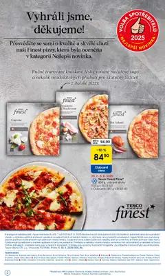 Tesco katalog od 09.07.2025 | Strana: 2 | Produkty: Pizza, Prosciutto, Finest, Mozzarella