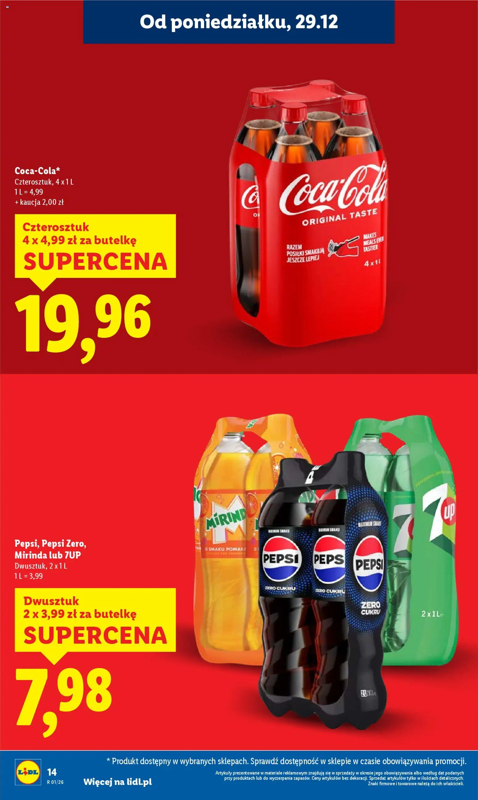 Lidl Gazetka od 29.12.2025 | Strona: 14 | Produkty: Pepsi