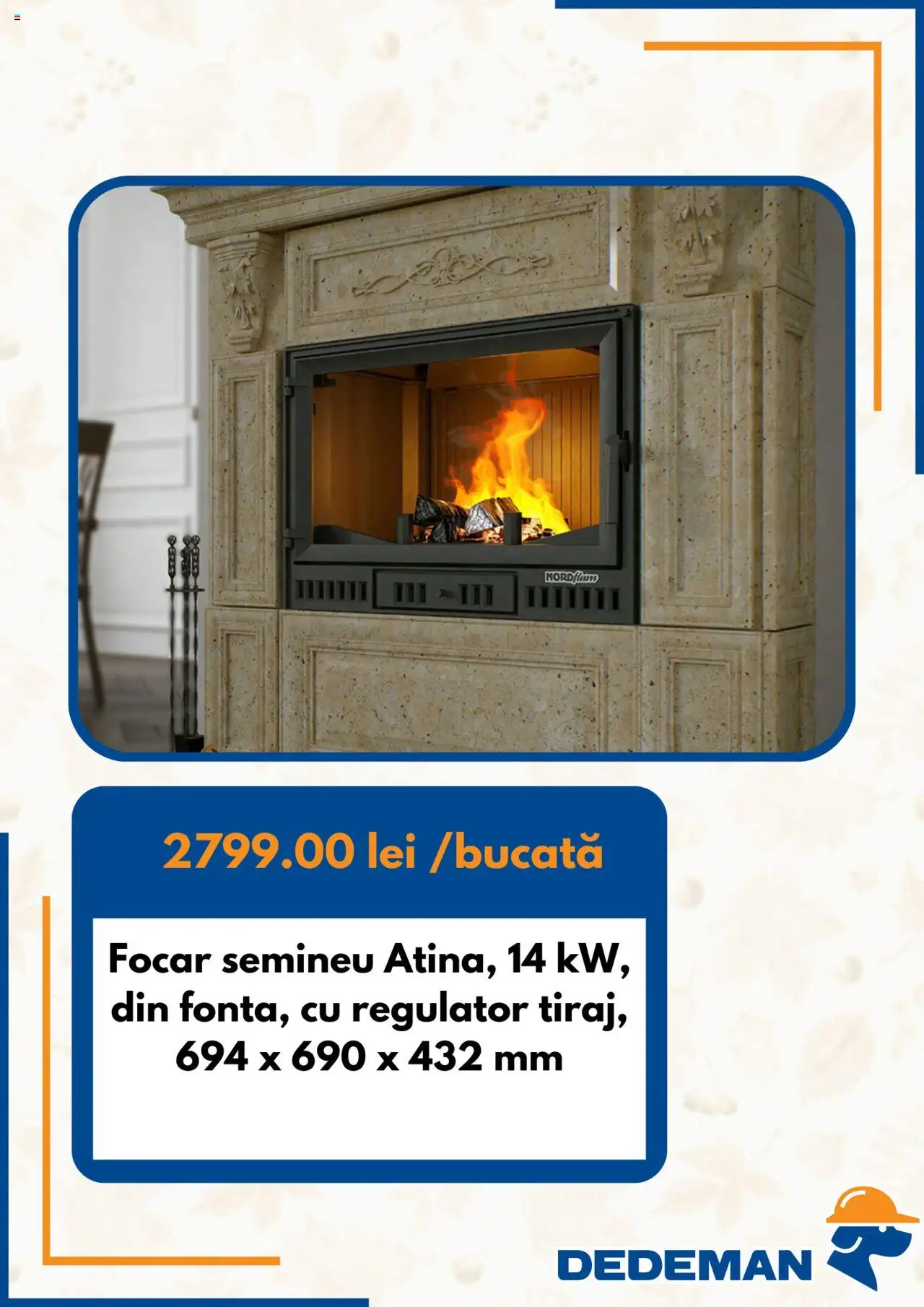 Noul catalog Dedeman – valabil de la 01.10.2025 | Pagină: 2 | Produse: Șemineu