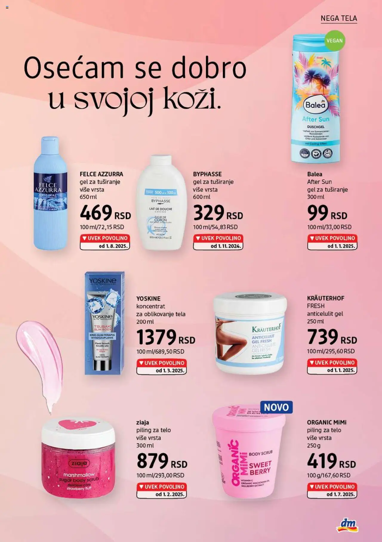 DM Drogerie katalog - važi od 01.08.2025 | Strana: 25 | Proizvode: Piling, Marshmallow, Felce azzurra, Gel za tuširanje