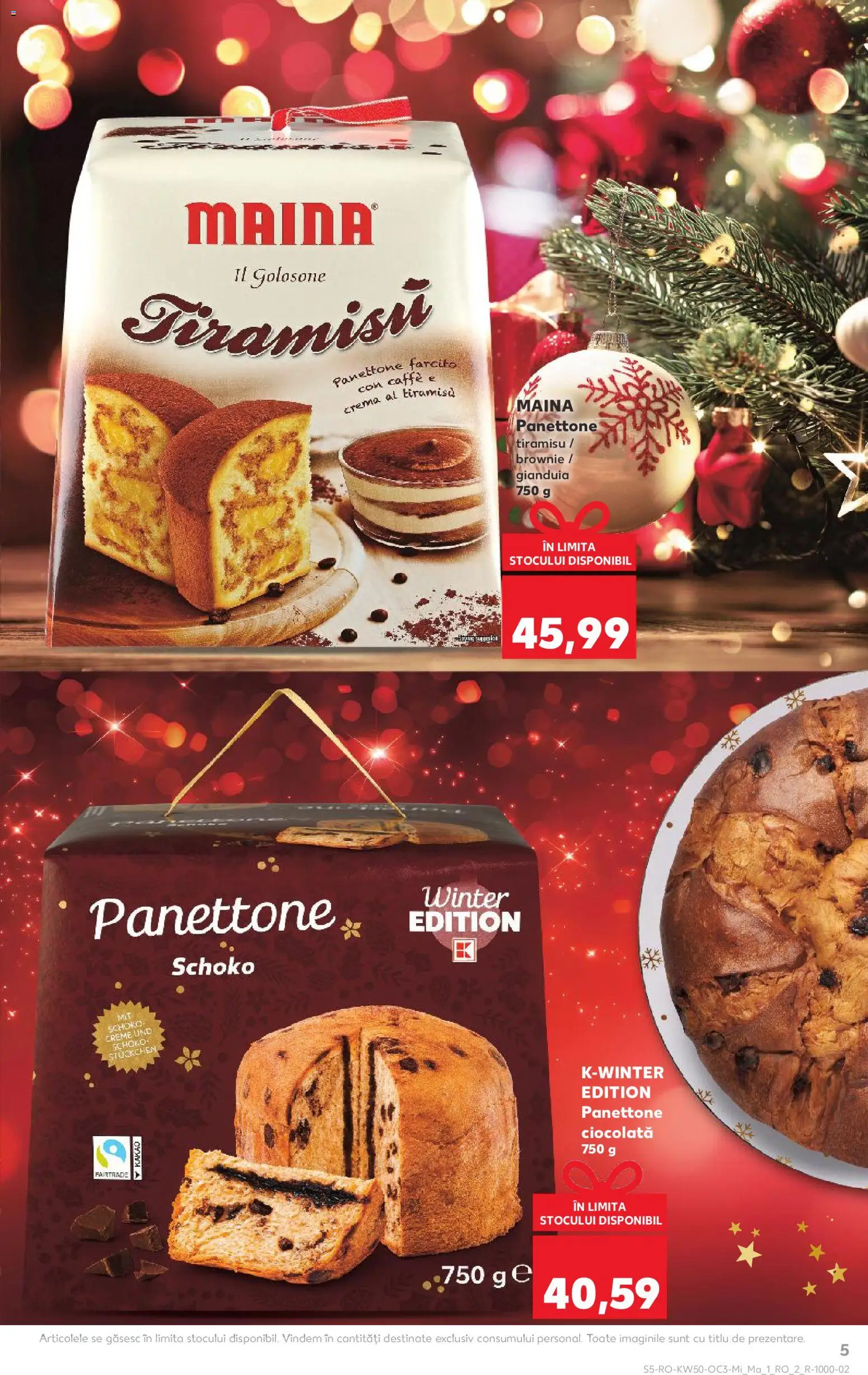 Noul catalog Kaufland – valabil de la 10.12.2025 | Pagină: 5 | Produse: Cremă, Tiramisu, Ciocolată