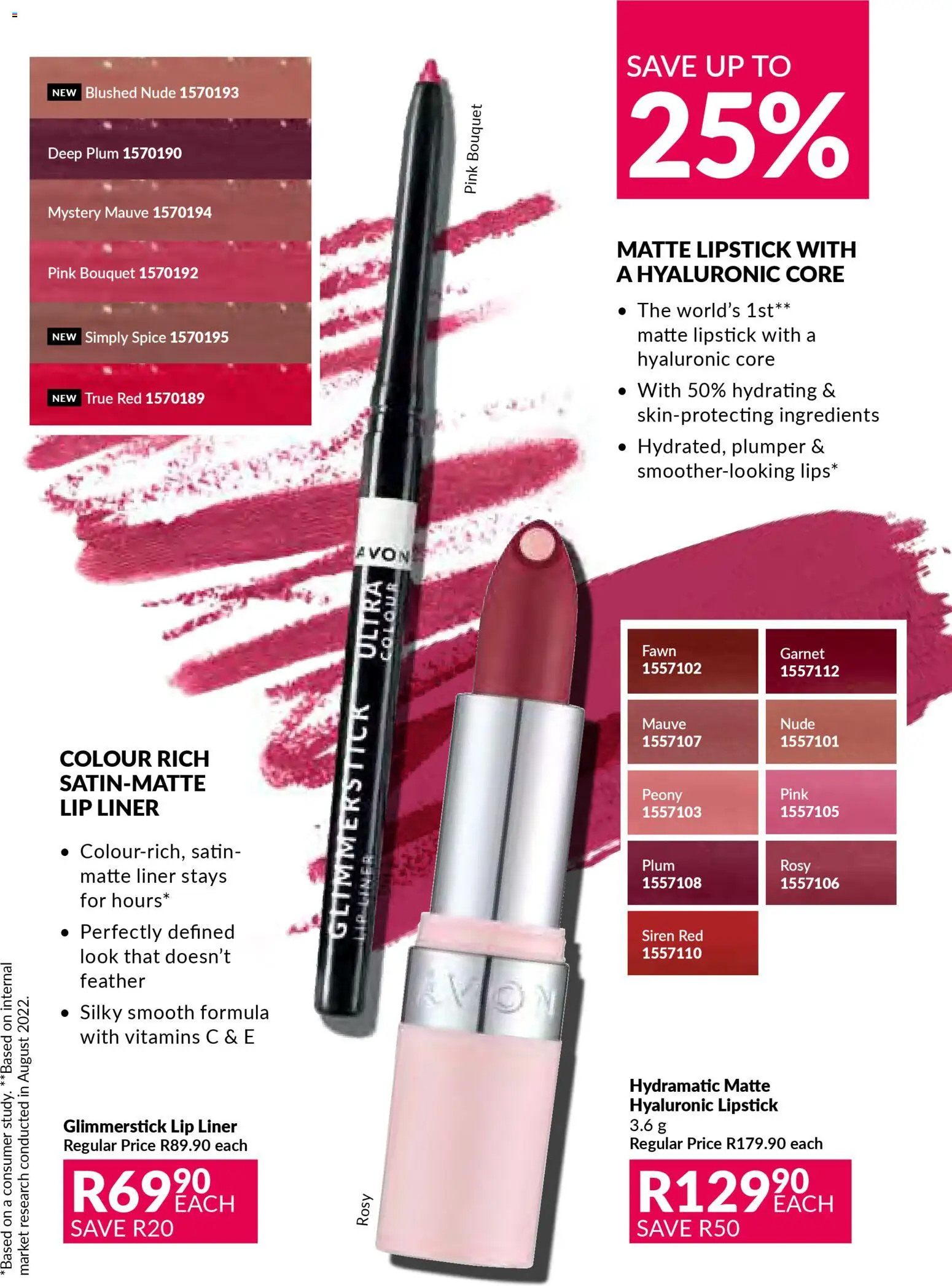 New Avon catalogue – valid from 01.12.2025 | Page: 47 | Products: Lip liner, Vitamins, Lipstick
