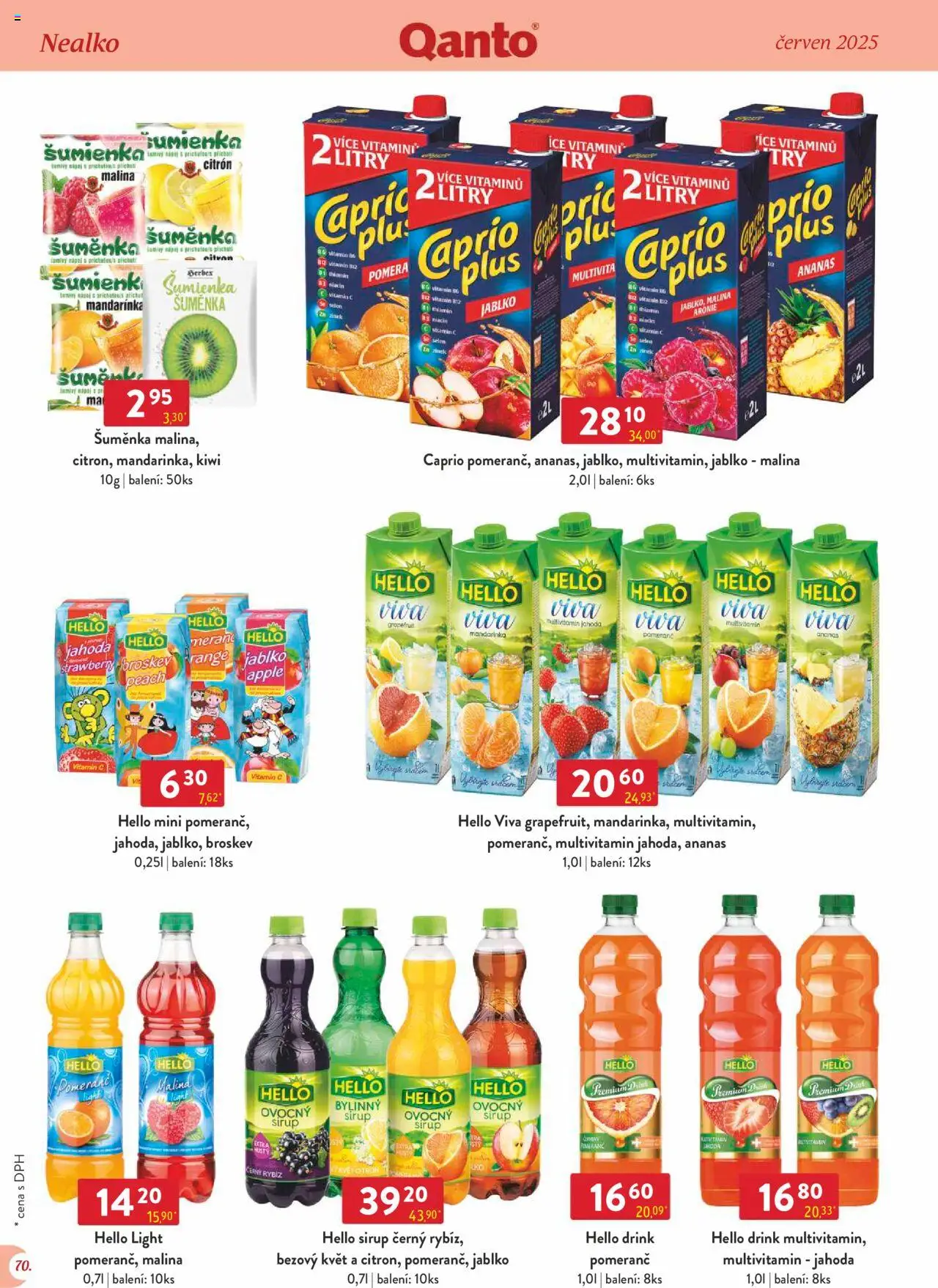 Astur & Qanto leták - Velkoobchod 06/2025 od 01.06.2025 | Strana: 70 | Produkty: Vitamin c, Ananas, Kiwi, Sirup