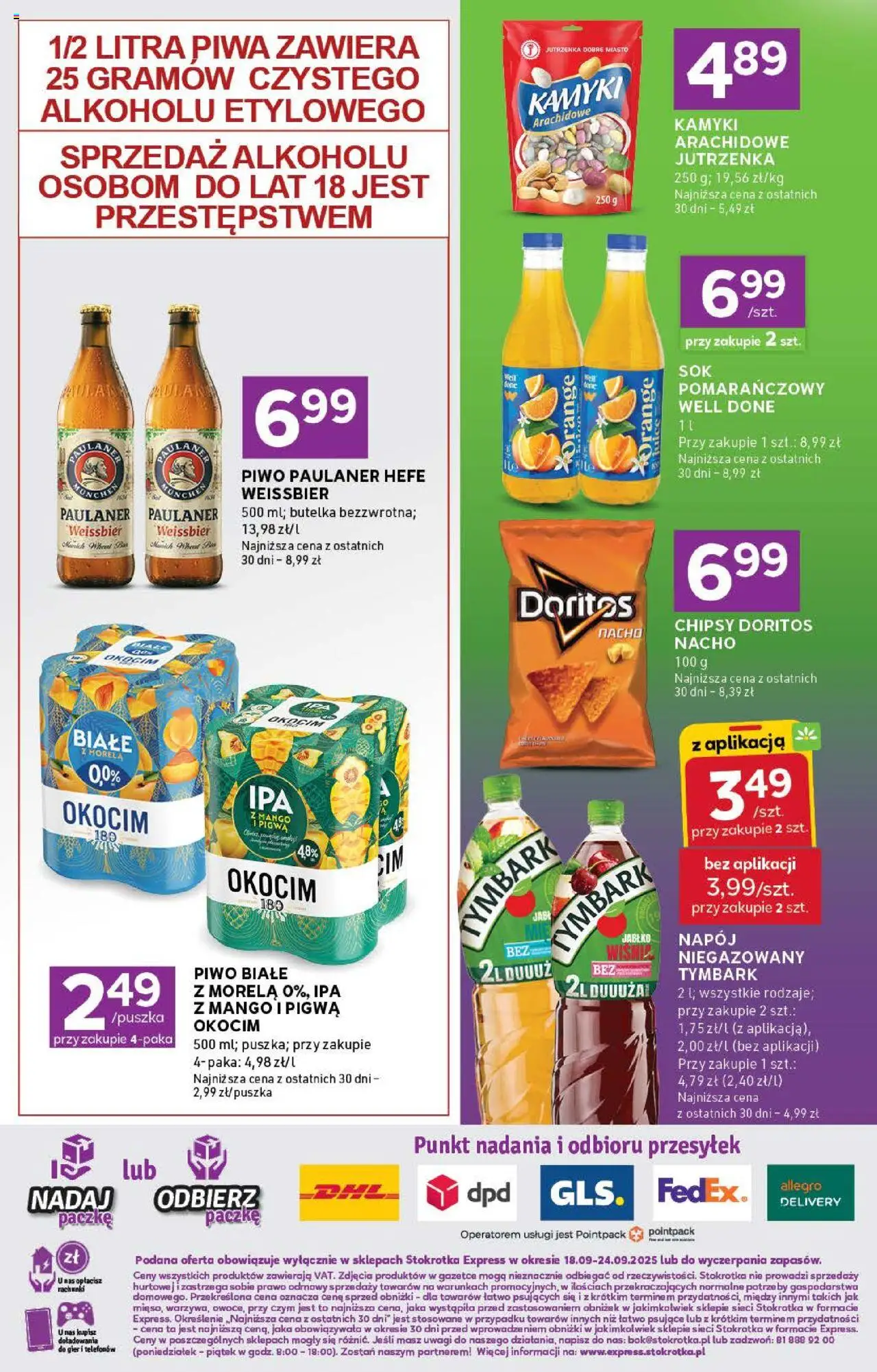 Stokrotka Gazetka - Express od 18.09.2025 | Strona: 6 | Produkty: Pigwa, Chipsy, Stokrotka, Piwo