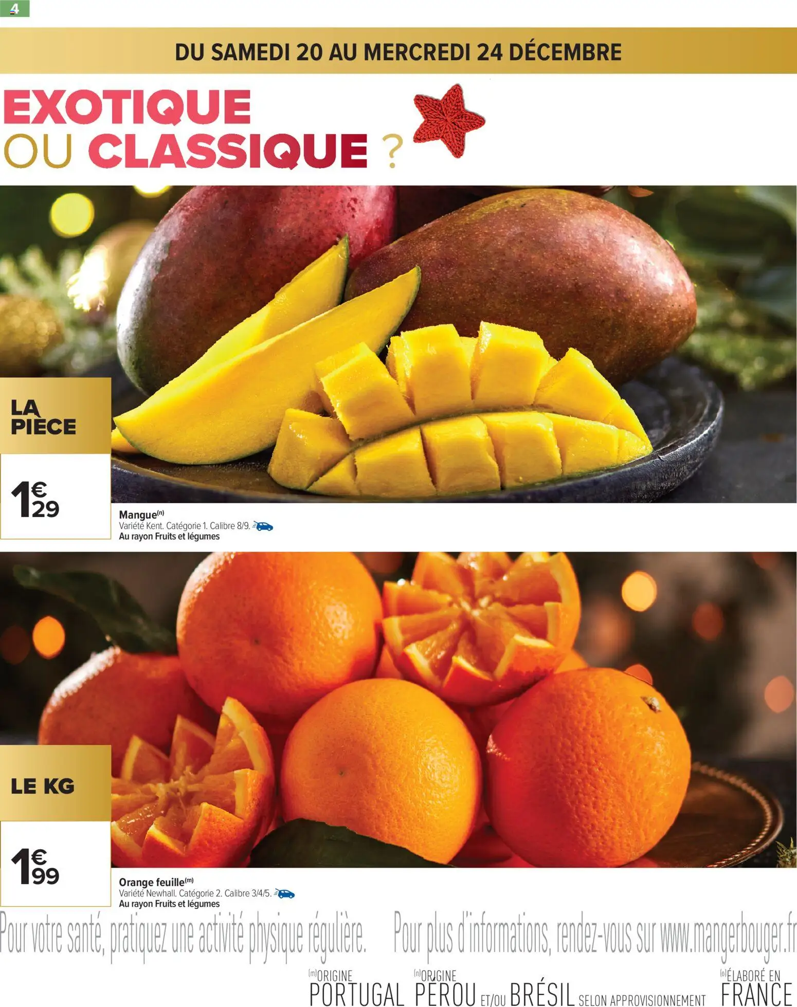 {H1} | Page: 6 | Produits: Mangue, Orange