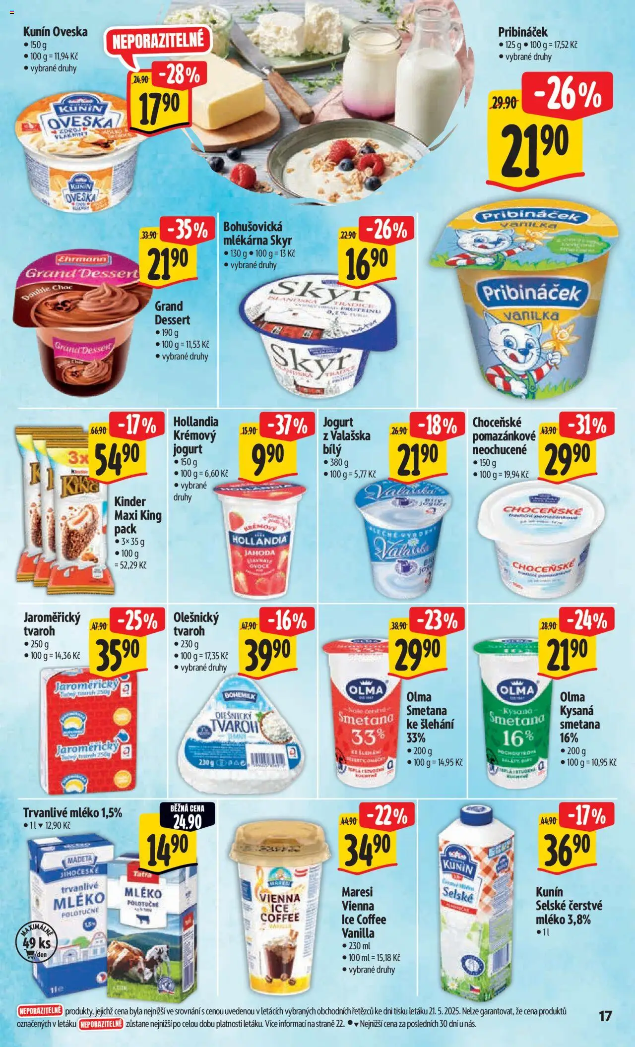 Albert leták - Hypermarket od 28.05.2025 | Strana: 25 | Produkty: Ovoce, Iced coffee, Tvaroh, Kinder