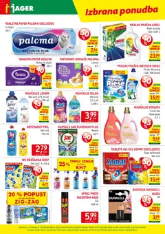 Jager katalog akcije – veljaven od 22.04.2026 | Stran: 15 | Izdelki: Baterija, Mehčalec, Čistila, Toaletni papir