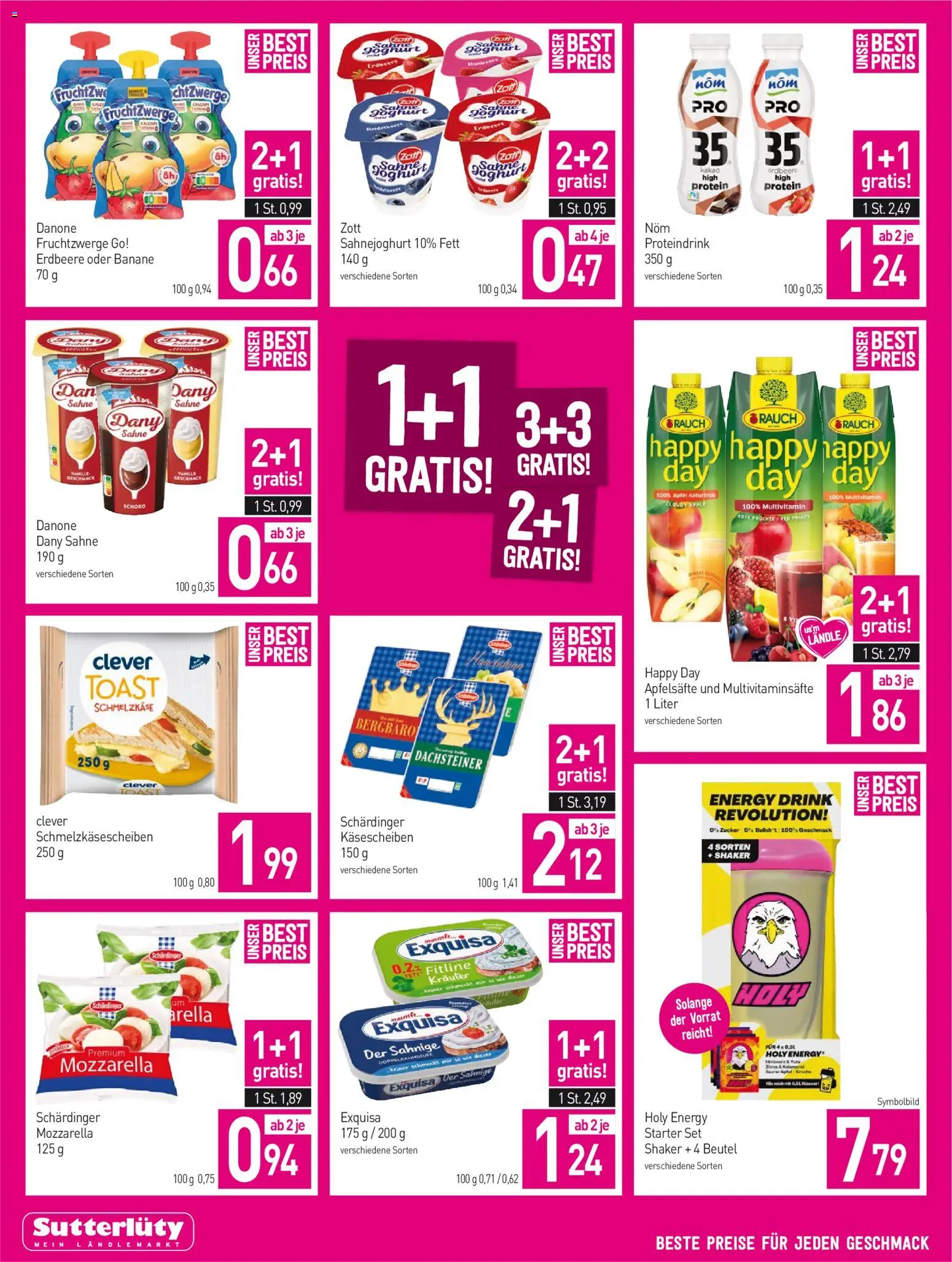 Sutterlüty Flugblatt gültig ab 29.01.2026 | Seite: 4 | Produkte: Wasser, Zucker, Joghurt, Papier blanc