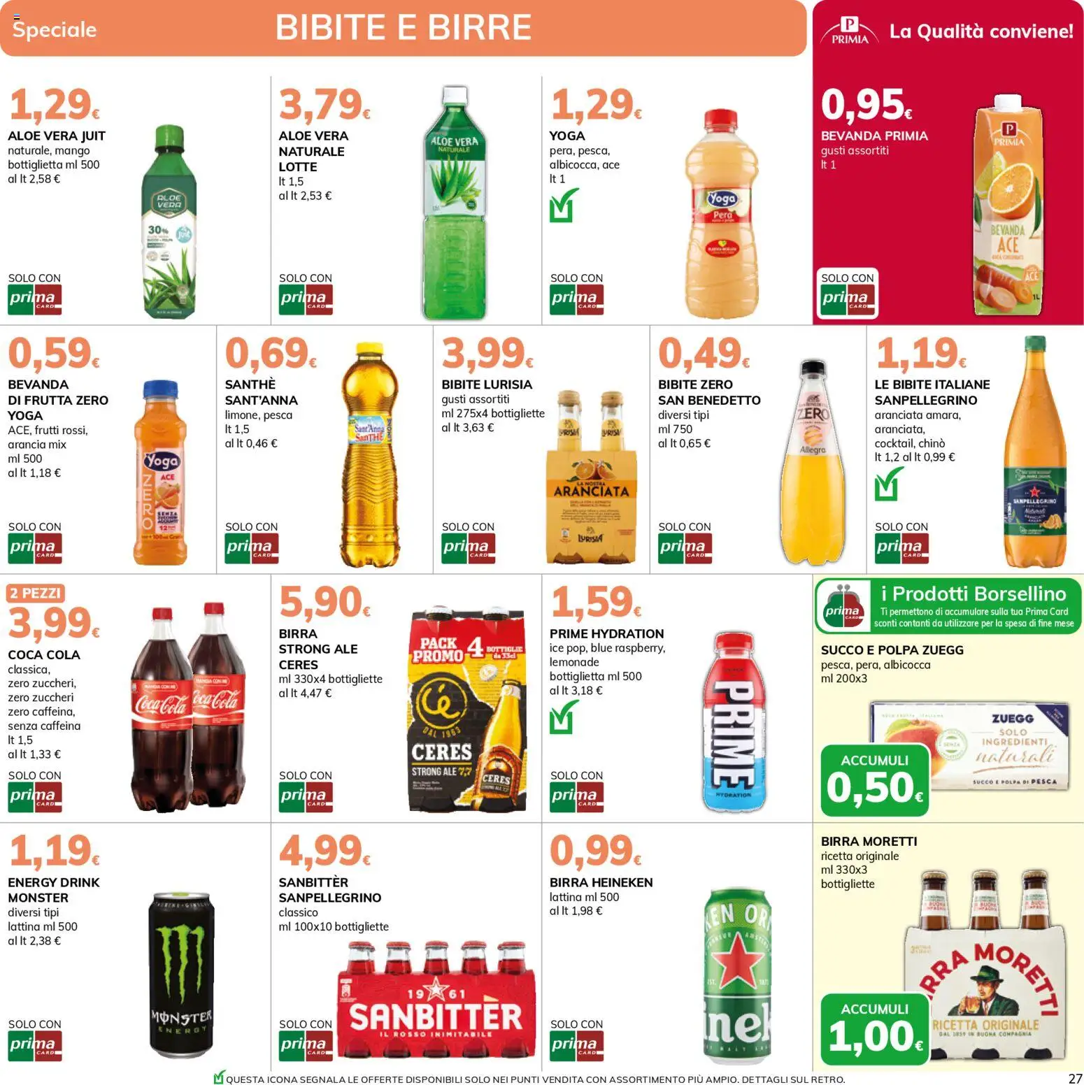 Volantino Basko del 21.04.2026 | Pagina: 27 | Prodotti: Birra, Birra Moretti, Pera, Coca Cola