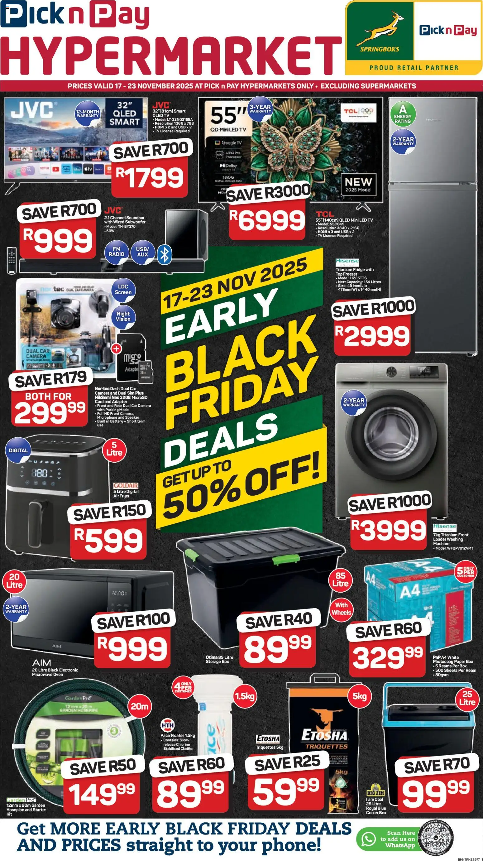 New Pick n Pay catalogue – valid from 17.11.2025 | Page: 1 | Products: Radio, Microphone, Adapter, Garden hose