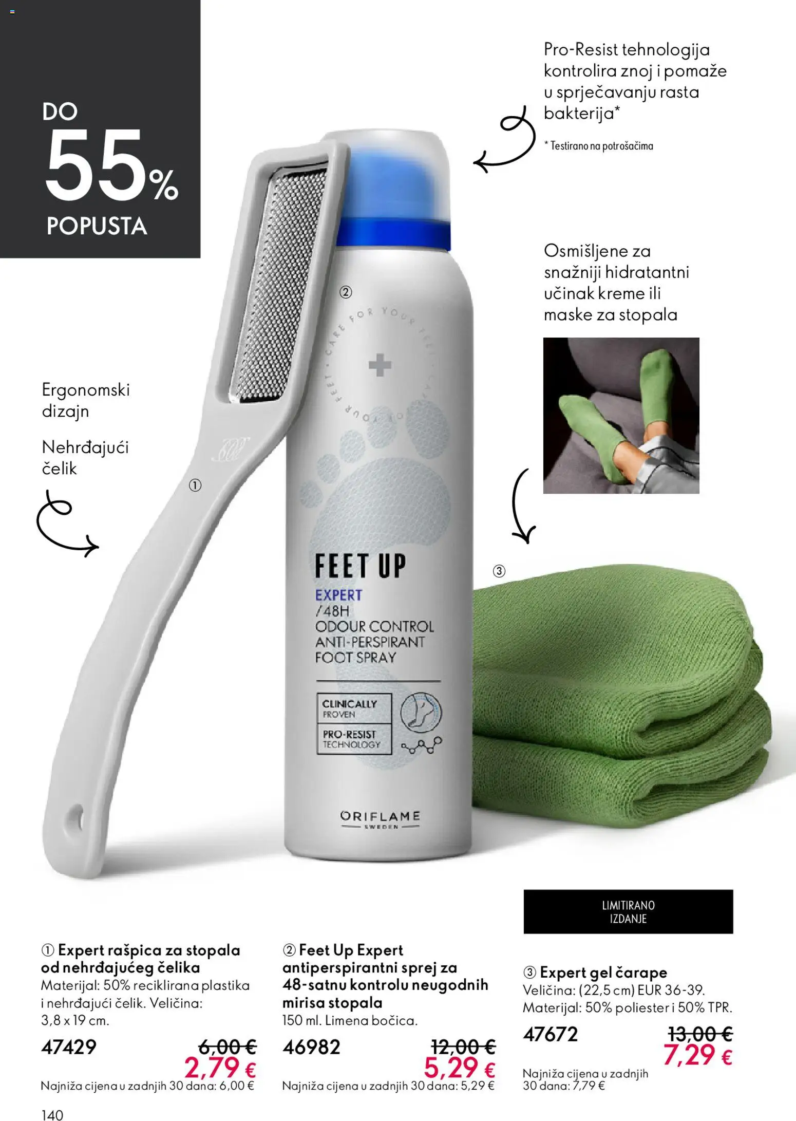 Oriflame katalog | vrijedi od 22.04.2026 | Stranica: 140 | Proizvodi: Antiperspirant, Čarape
