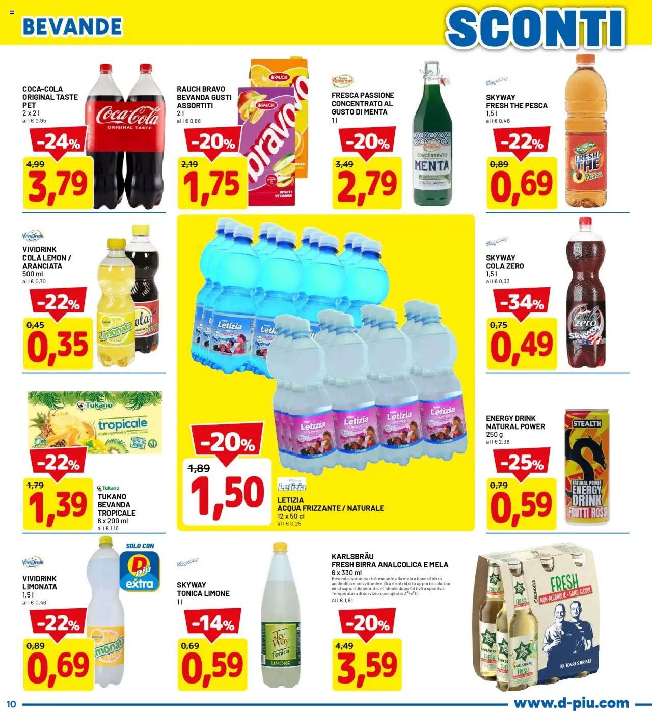 Volantino D Più del 18.08.2025 | Pagina: 10 | Prodotti: Acqua, Limone, Pesca, Menta