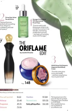 Preview of Oriflame - Offers valid from 22.10.2025 | Page: 3 | Products: Fragrance, Milk, Cream, Honey