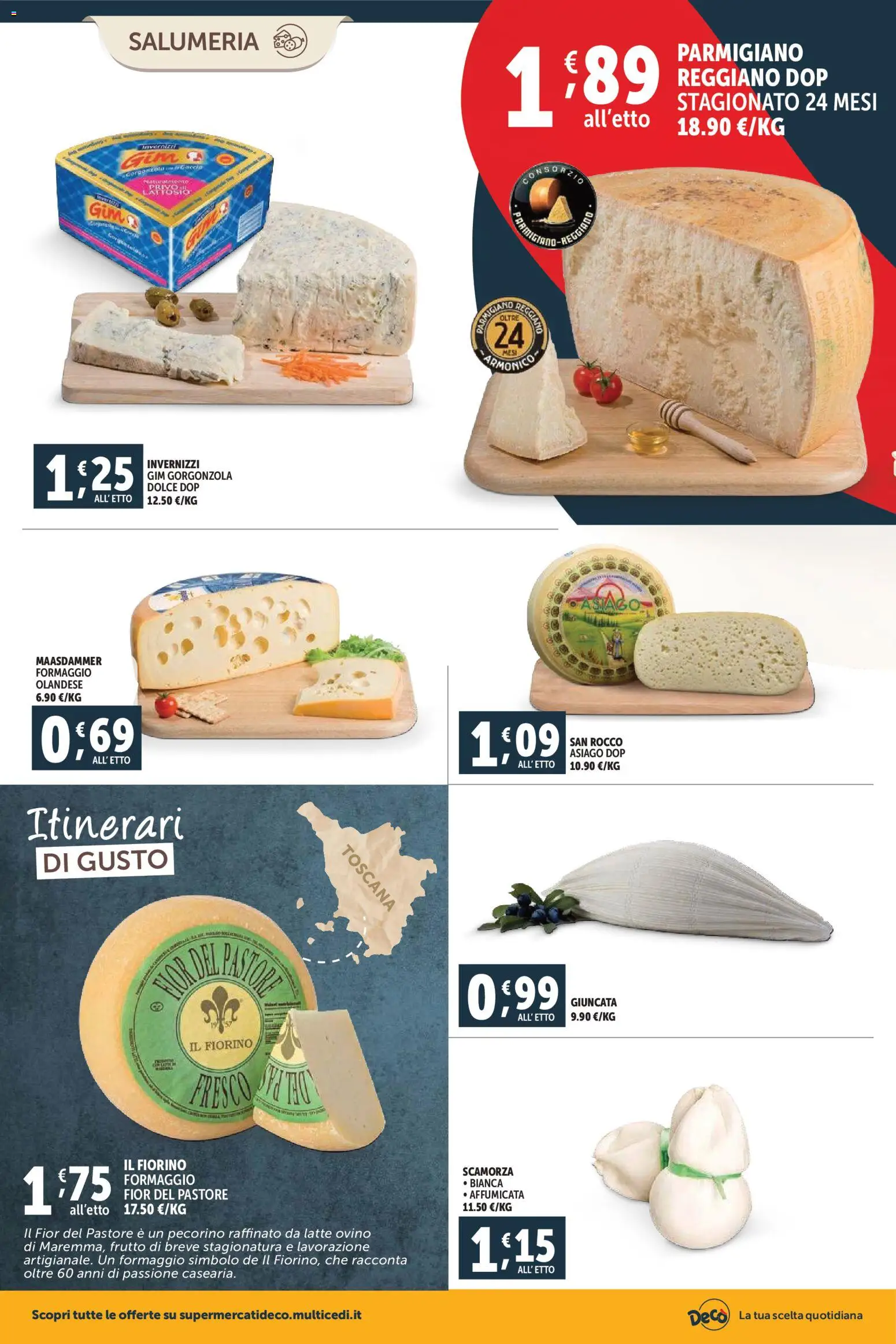 Volantino Decò del 20.01.2026 | Pagina: 2 | Prodotti: Latte, Parmigiano reggiano, Parmigiano, Pecorino