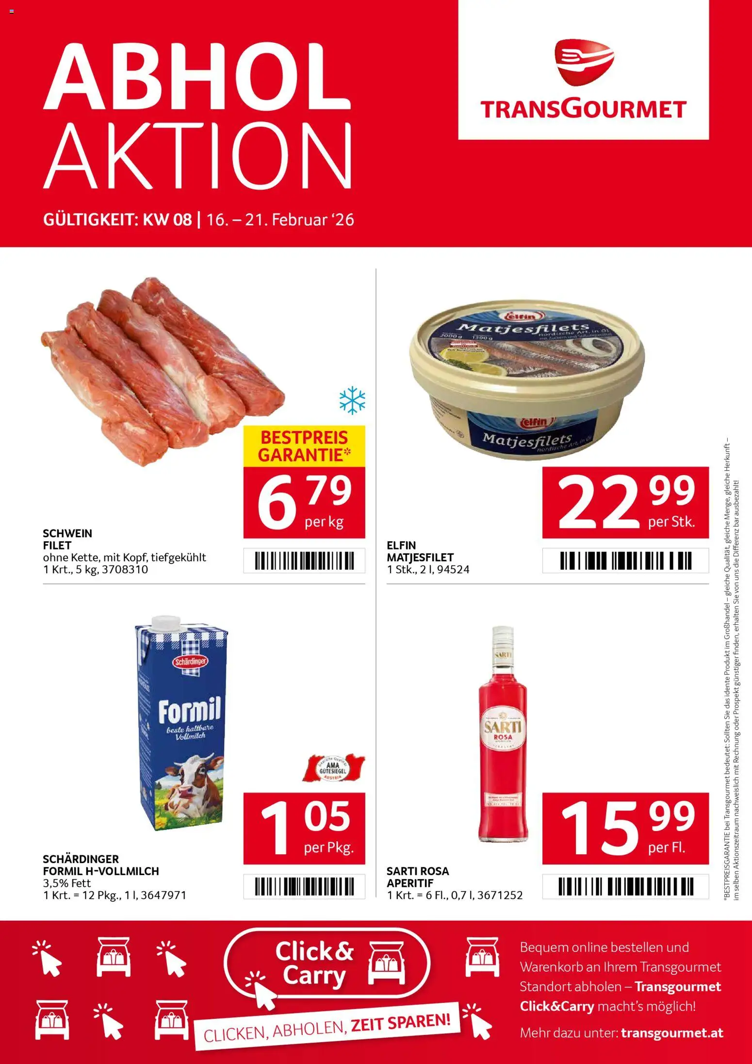 Transgourmet Flugblatt gültig ab 16.02.2026 | Seite: 1