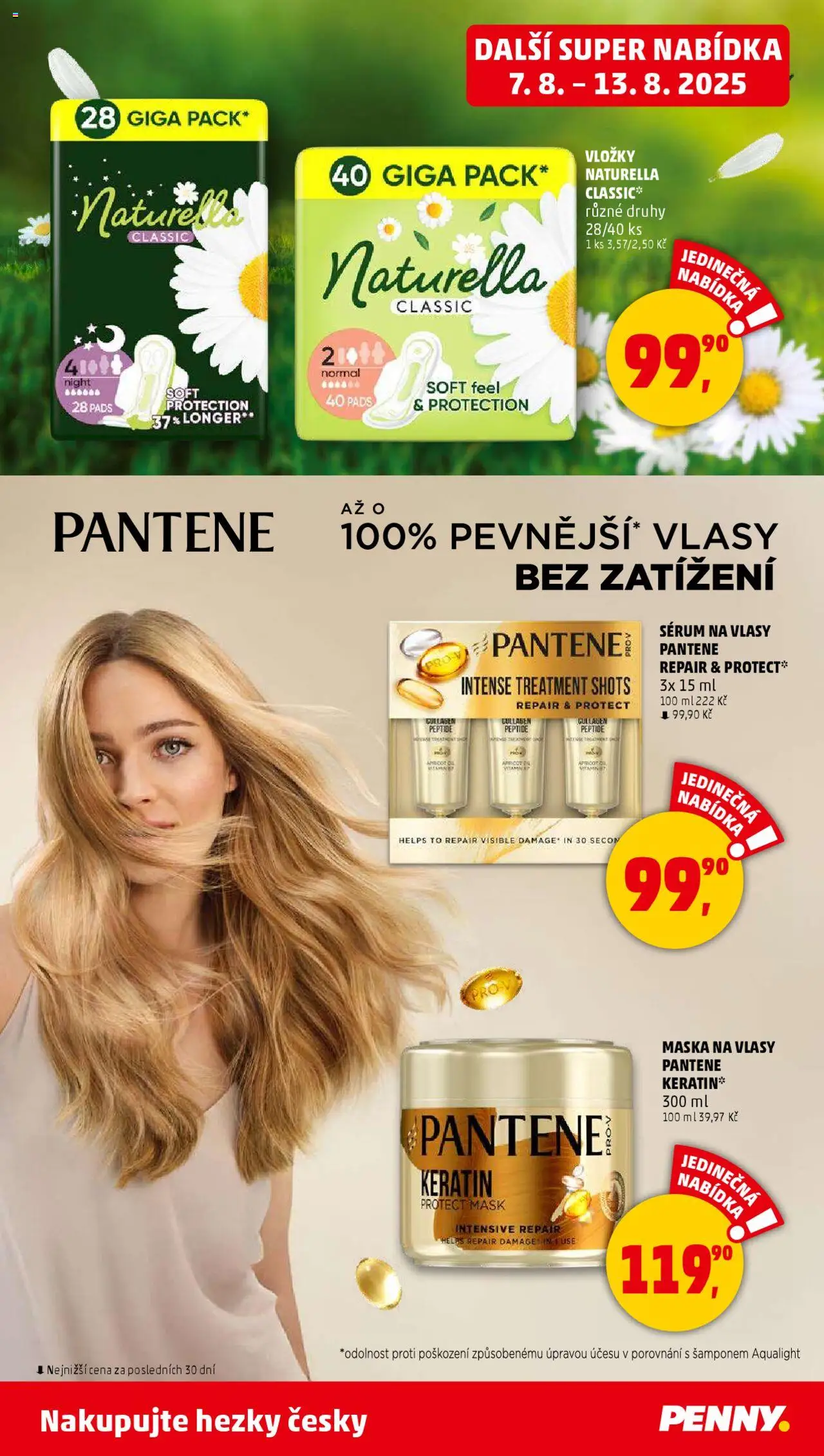 Penny Market leták - Čtvrtečník od 07.08.2025 | Strana: 30 | Produkty: Vložky, Sérum, Maska na vlasy, Maska