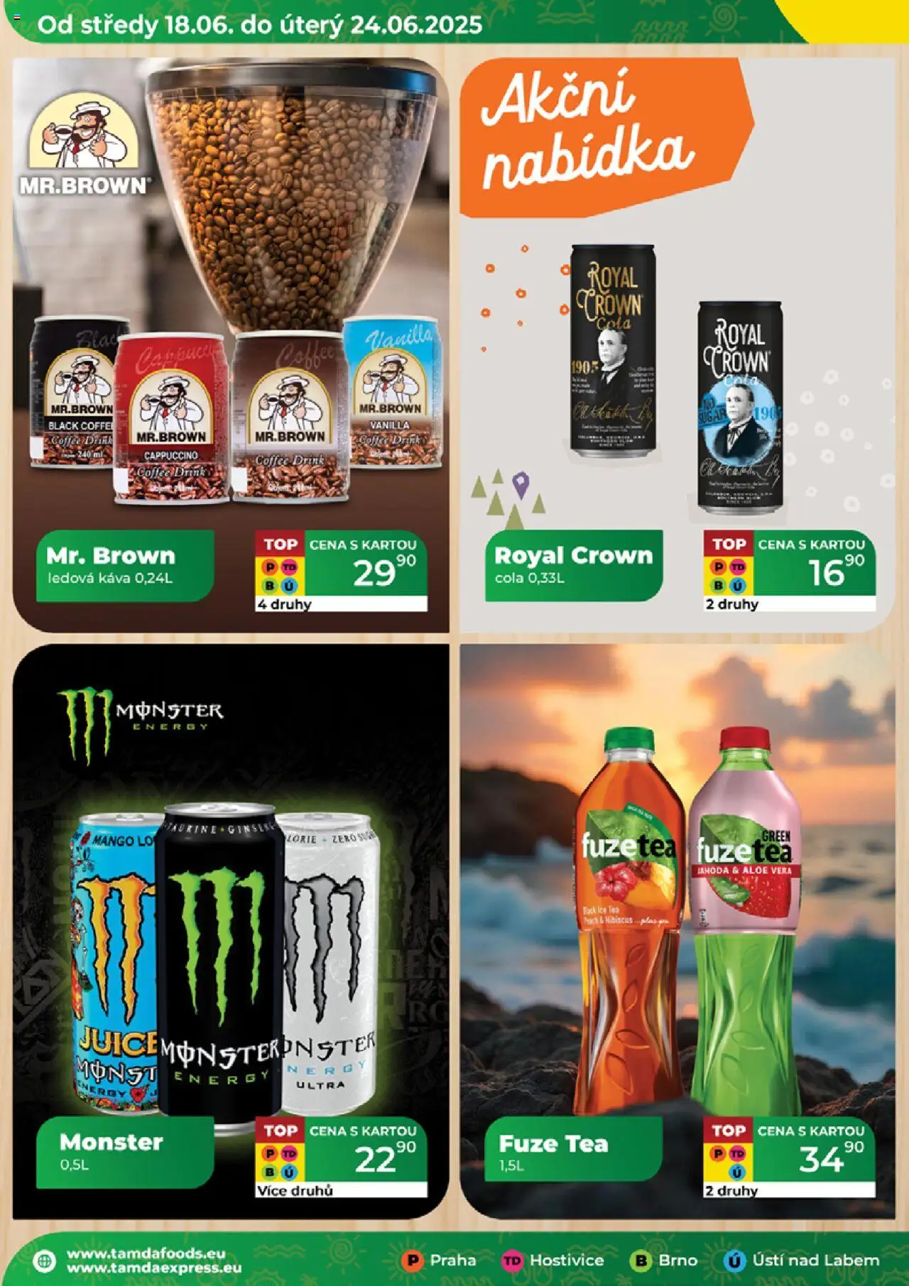 Tamda Foods leták od 18.06.2025 | Strana: 16 | Produkty: Ledová káva, Monster, Royal Crown Cola, Ice tea