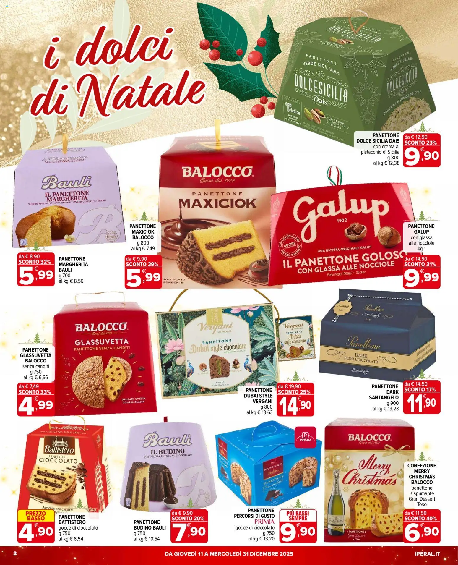 Volantino Iperal del 11.12.2025 | Pagina: 2 | Prodotti: Crema, Cioccolato, Nocciole, The