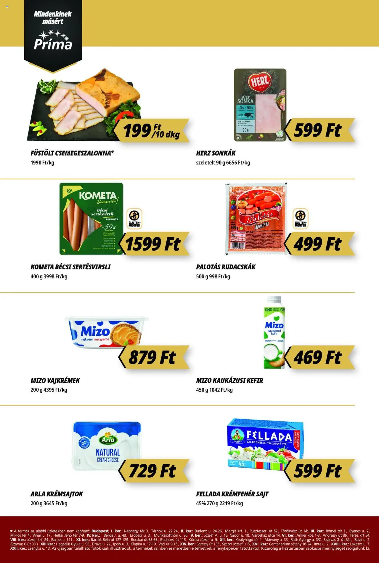 CBA Príma akciós ujság - amely érvényes a következő dátumtól: 19.06.2025 | Oldal: 2 | Termékek: Kefir, Sonka, Szalonna, Kaukázusi kefír