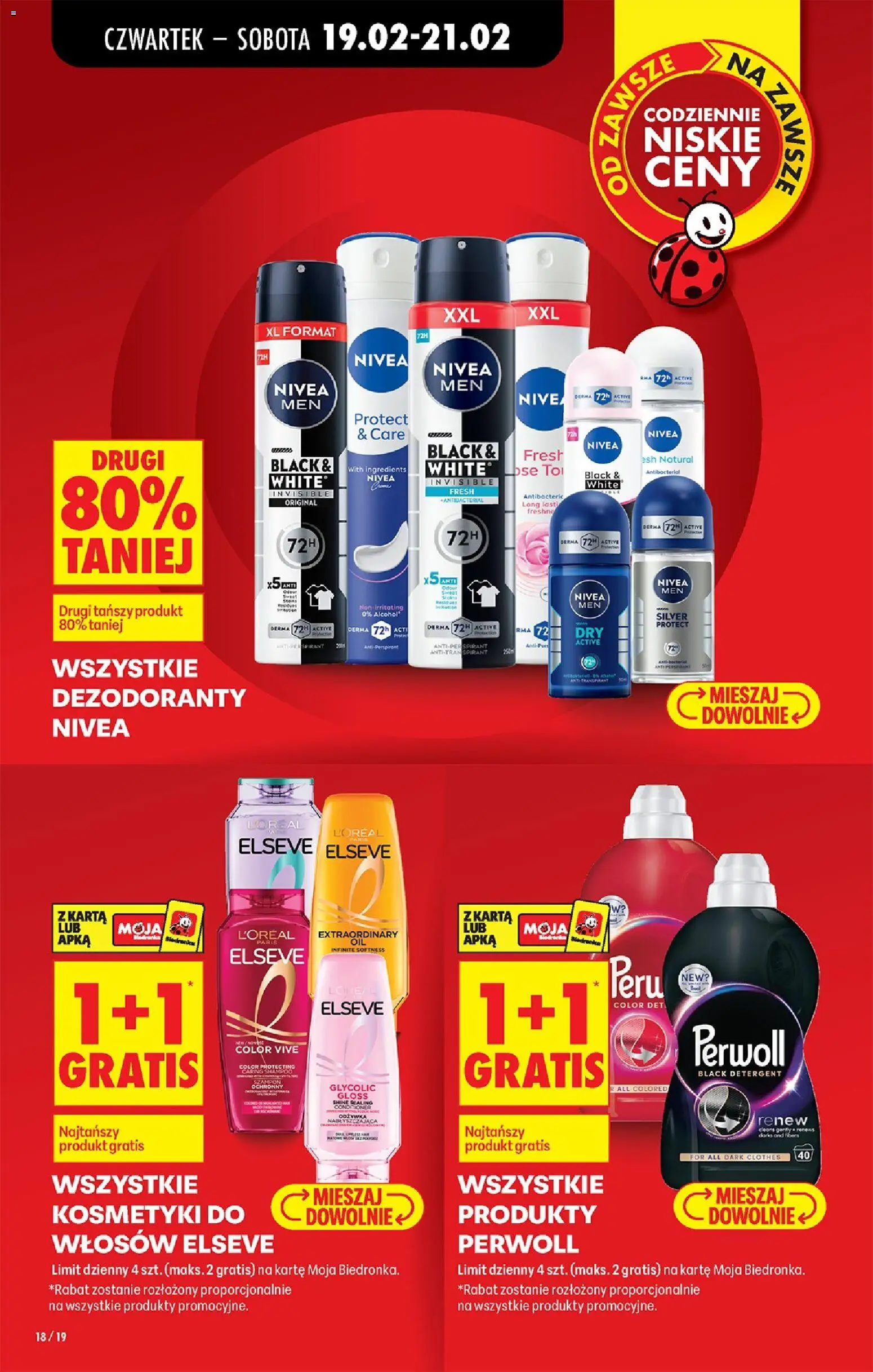 Biedronka Polsko leták - W tym tygodniu od 19.02.2026 | Strana: 20 | Produkty: Antiperspirant, Nivea, Perwoll