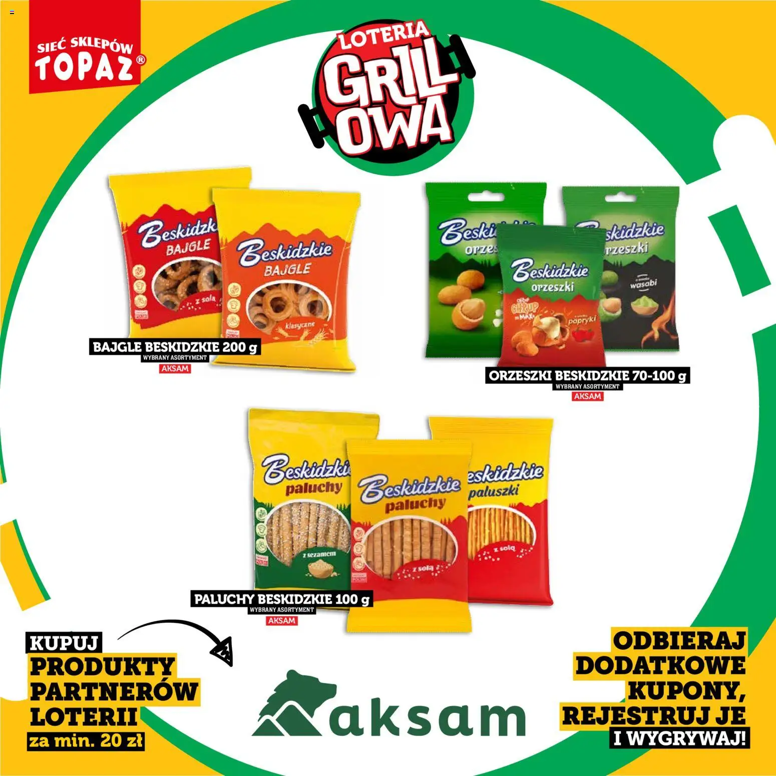 Topaz gazetka - Kupuj, Grilluj I Wygrywaj od 20.04.2026 | Strona: 4 | Produkty: Grill, Paluszki
