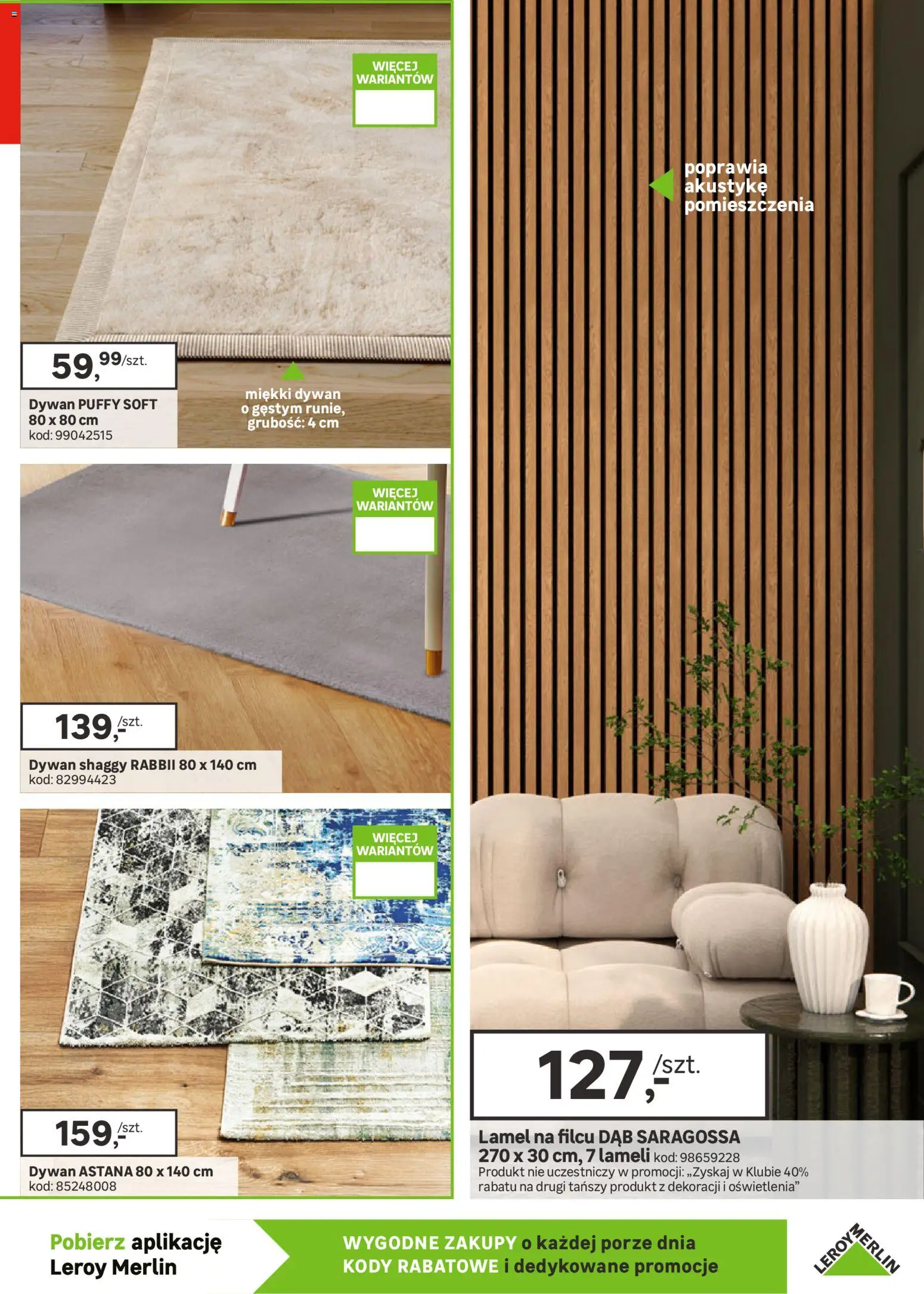 Leroy Merlin gazetka od 25.03.2026 | Strona: 19 | Produkty: Dywan shaggy, Dywan