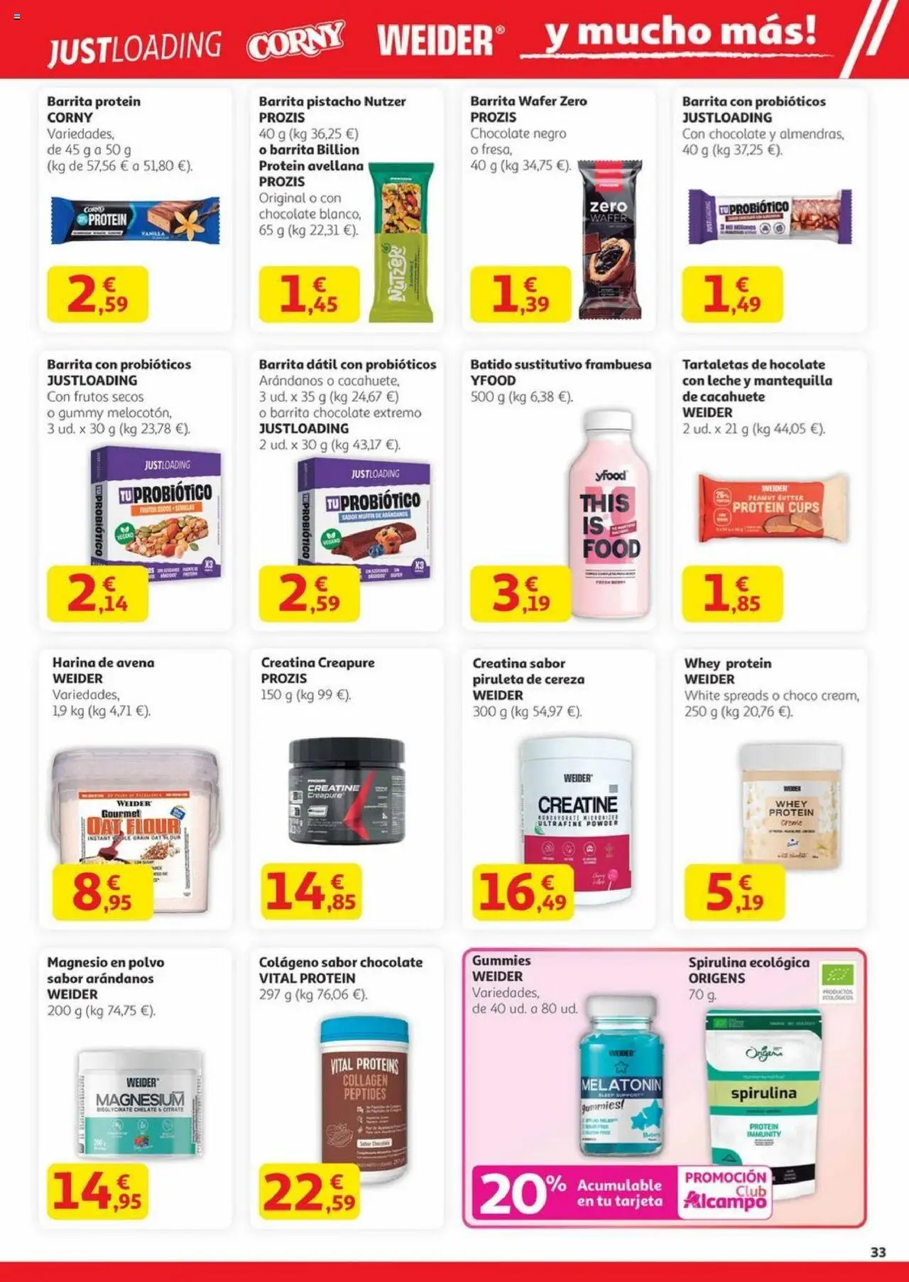 Alcampo - Canarias │ válido desde el 23.10.2025 | Página: 33 | Productos: Polvo, Leche, Chocolate, Frutos secos