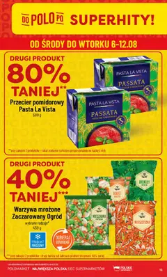 POLOmarket Gazetka od 06.08.2025 | Strona: 15 | Produkty: Przecier pomidorowy, Warzywa