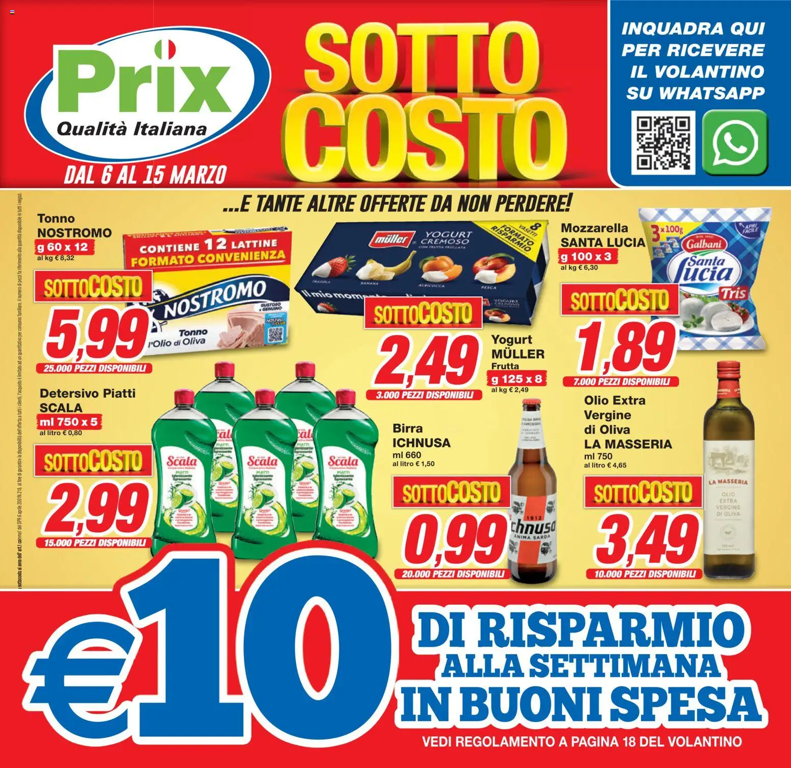 Volantino Prix del 06.03.2026 | Pagina: 1 | Prodotti: Yogurt, Birra, Olio, Olio extra vergine