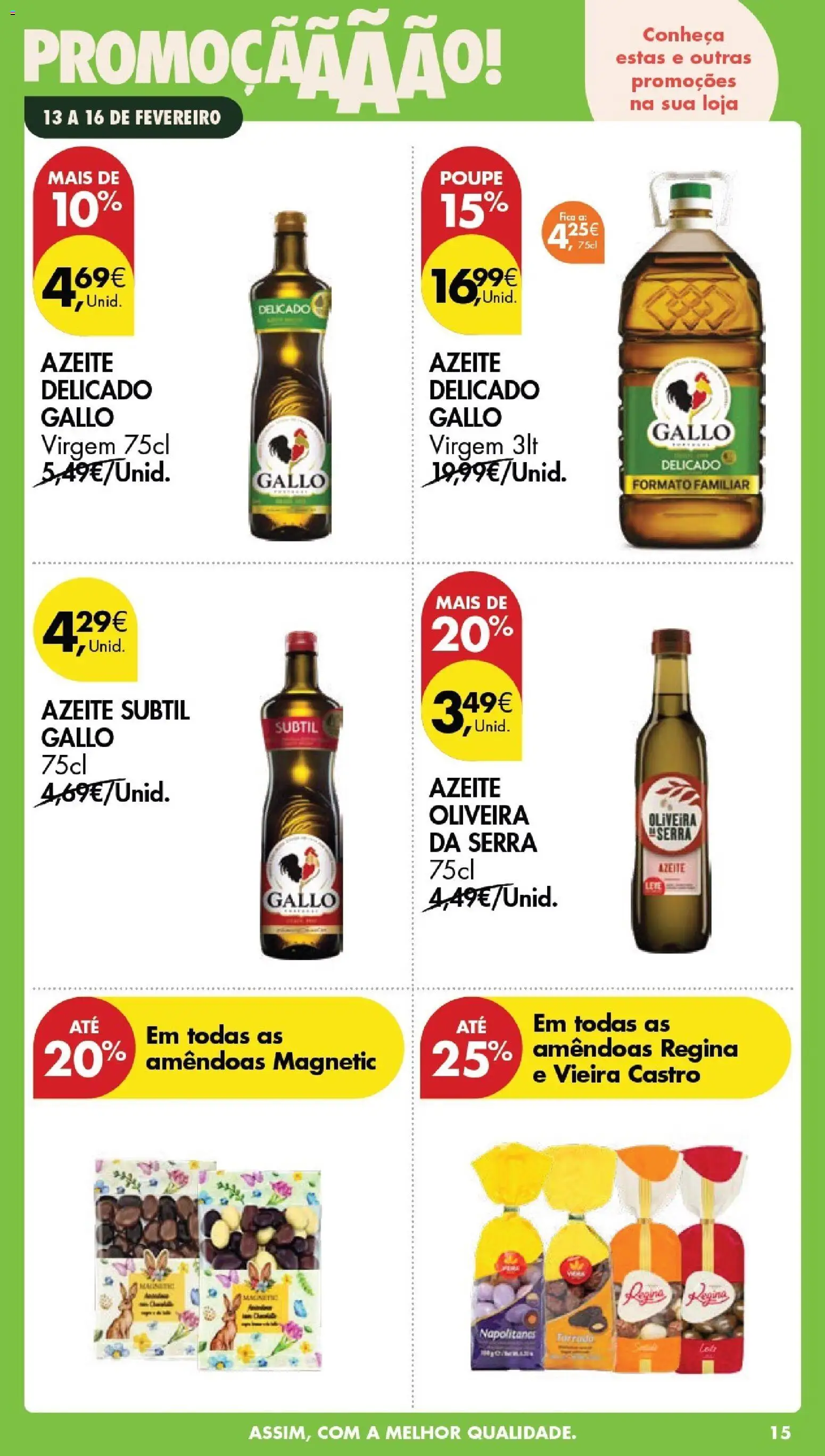 Pingo Doce Poupe este Fim de Semana │ válido de 13.02.2026 | Página: 15 | Produtos: Amêndoas, Azeite, Chocolate