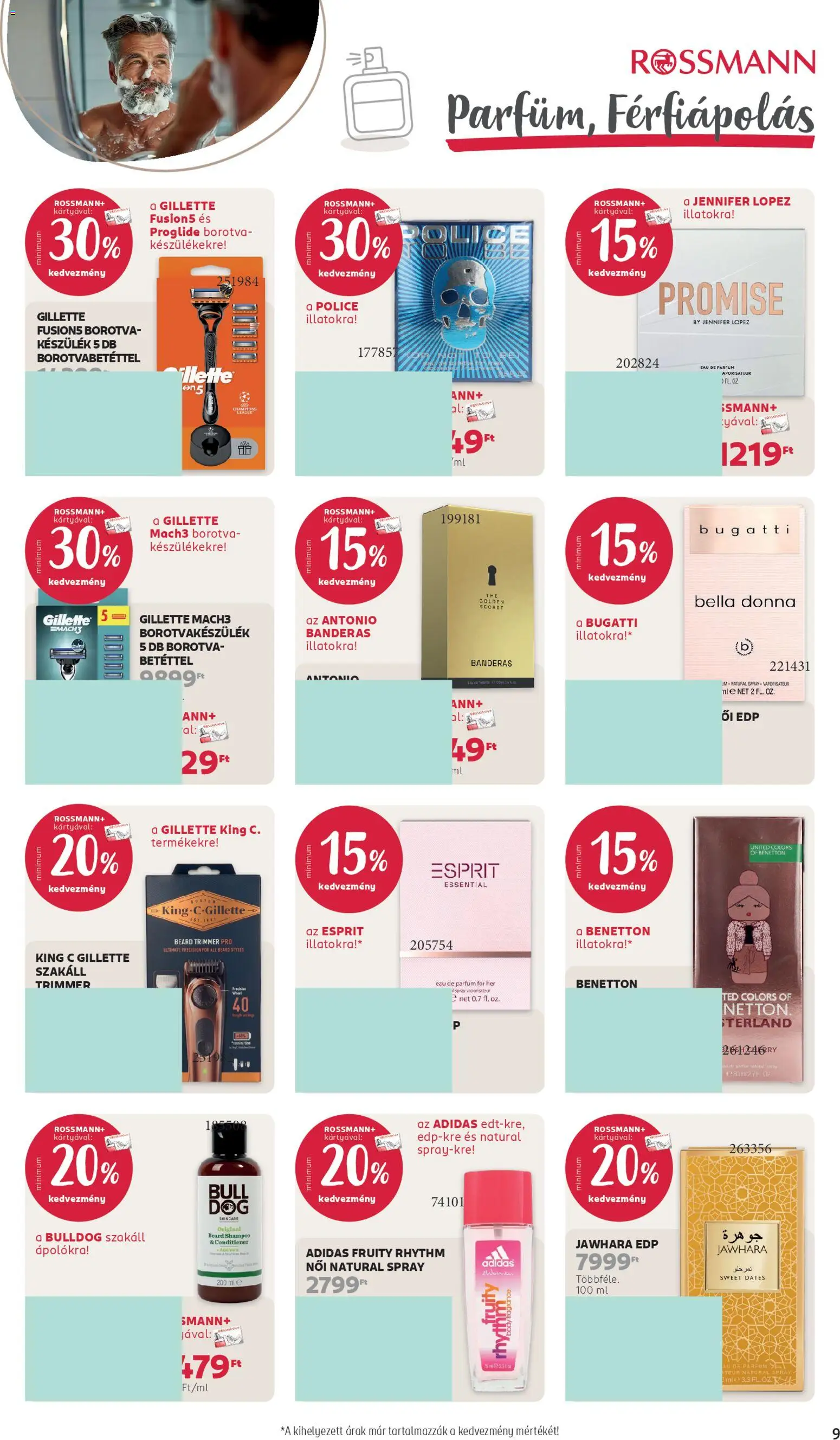 Rossmann akciós ujság - amely érvényes a következő dátumtól: 20.04.2026 | Oldal: 11 | Termékek: Body, Borotva, Parfüm