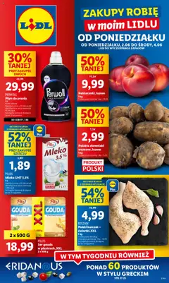 Lidl Gazetka od 02.06.2025 | Strona: 1 | Produkty: Płyn do prania Perwoll, Kurczak, Ziemniaki, Ser gouda